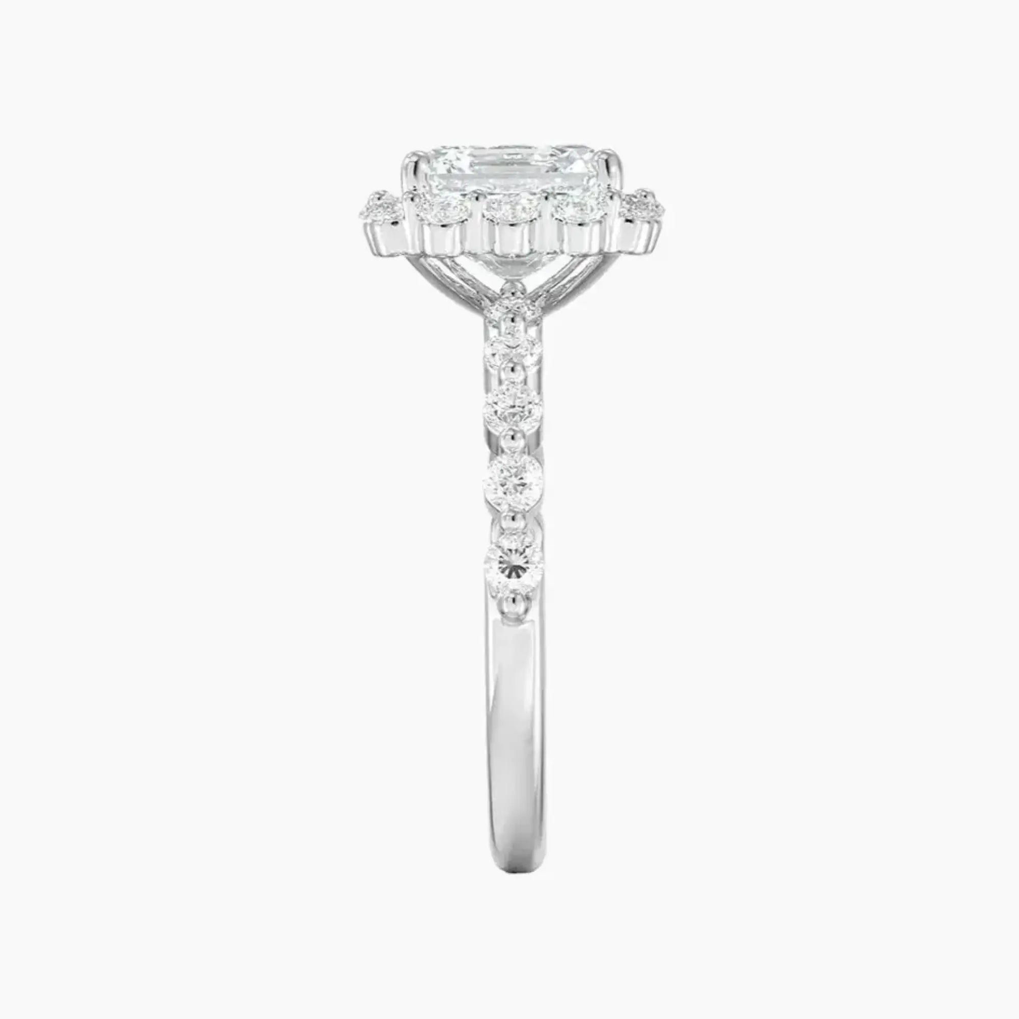 OBSER412 - Anthea Halo Asscher engagement ring setting view 3