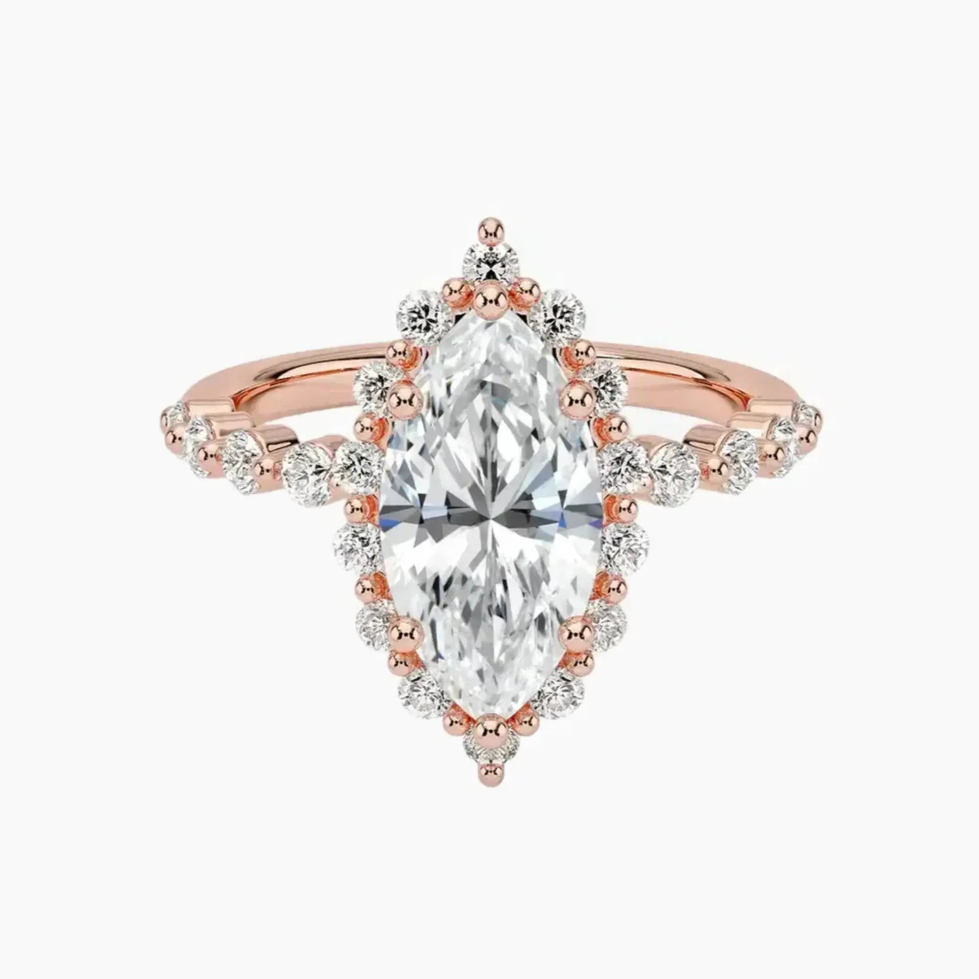 OBSER413 - Anthea Halo Marquise engagement ring setting view 4