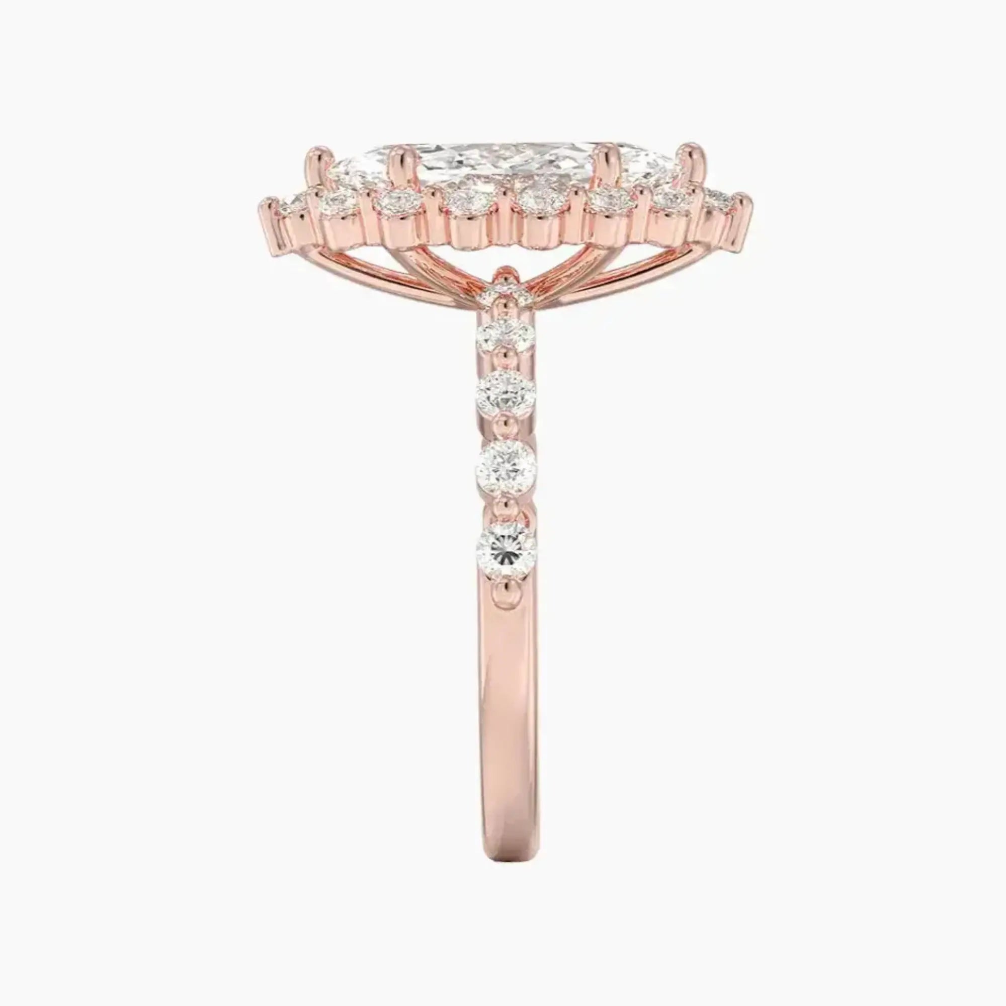 OBSER413 - Anthea Halo Marquise engagement ring setting view 6