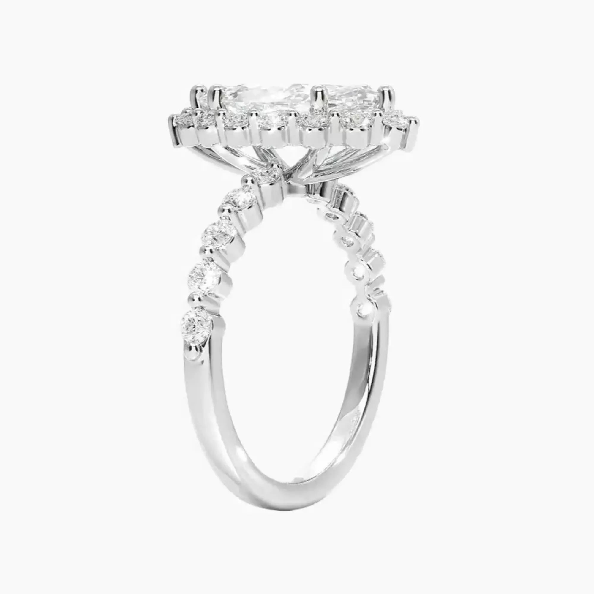 OBSER413 - Anthea Halo Marquise engagement ring setting view 2