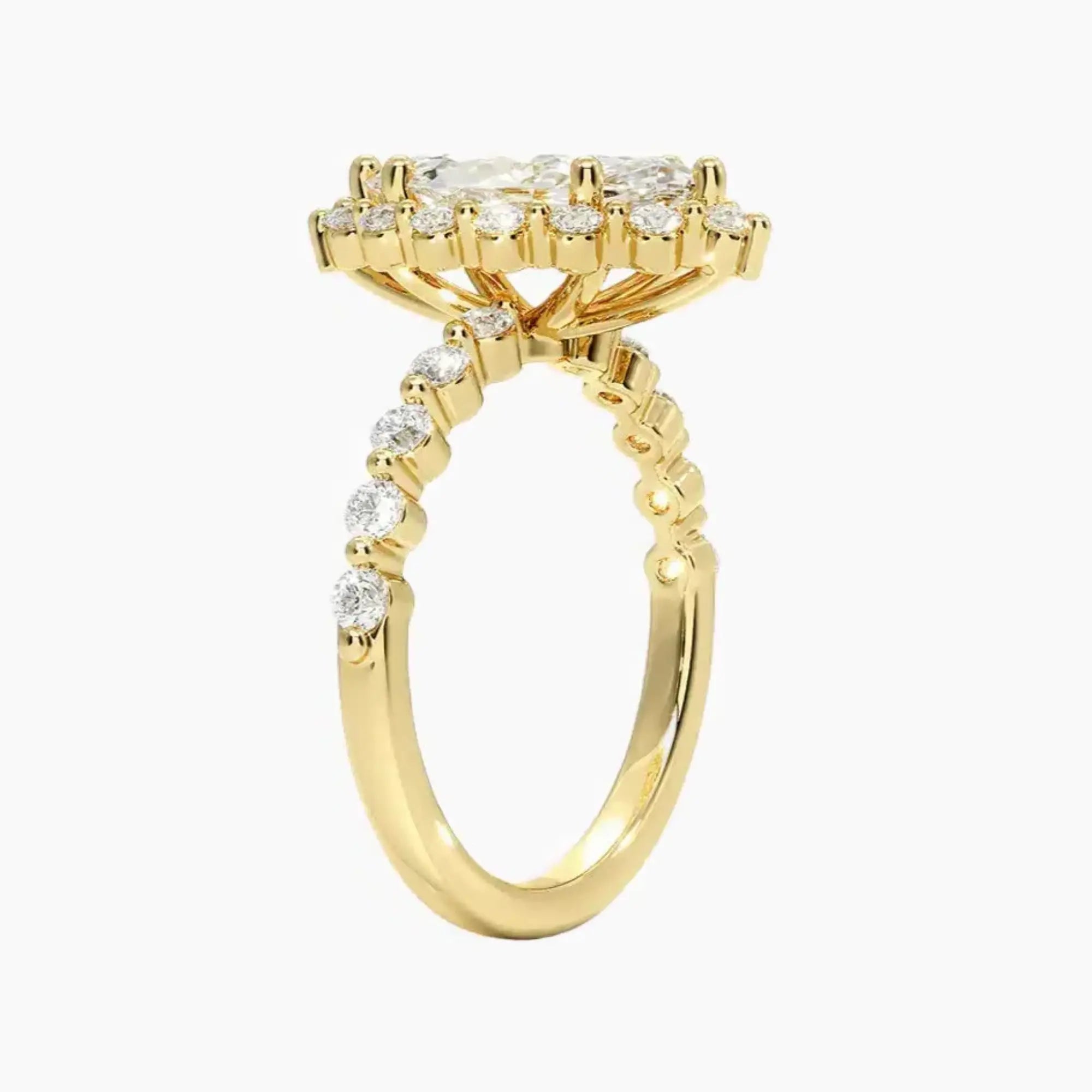 OBSER413 - Anthea Halo Marquise engagement ring setting view 8
