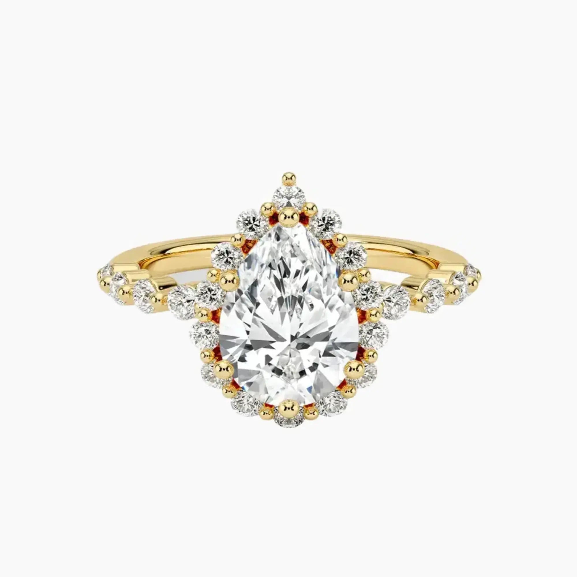 OBSER416 - Anthea Halo Pear engagement ring setting view 7