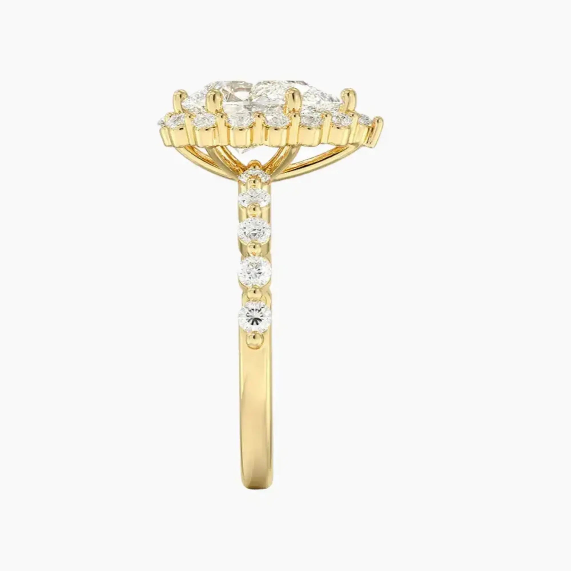 OBSER416 - Anthea Halo Pear engagement ring setting view 9