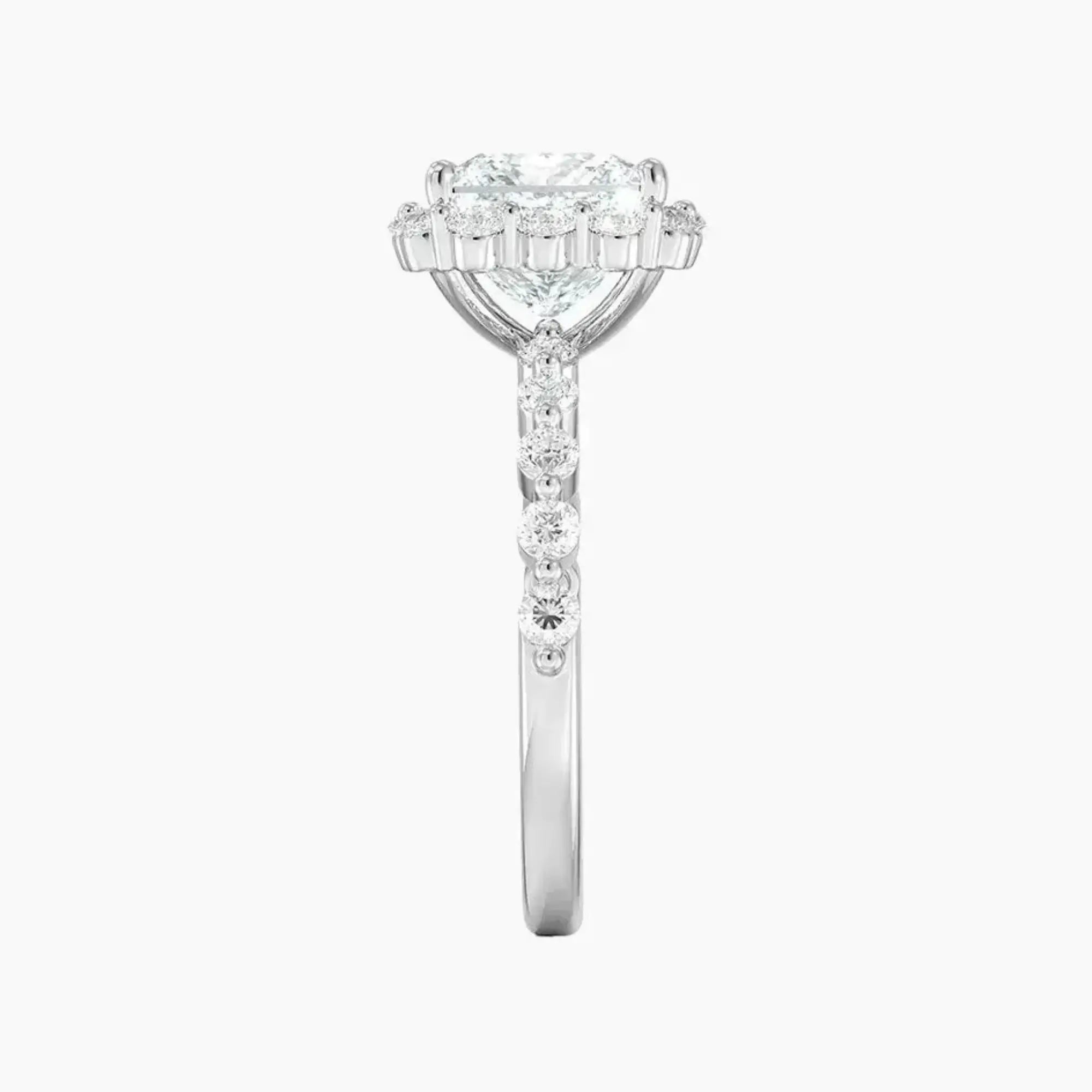 OBSER415 - Anthea Halo Princess engagement ring setting view 3