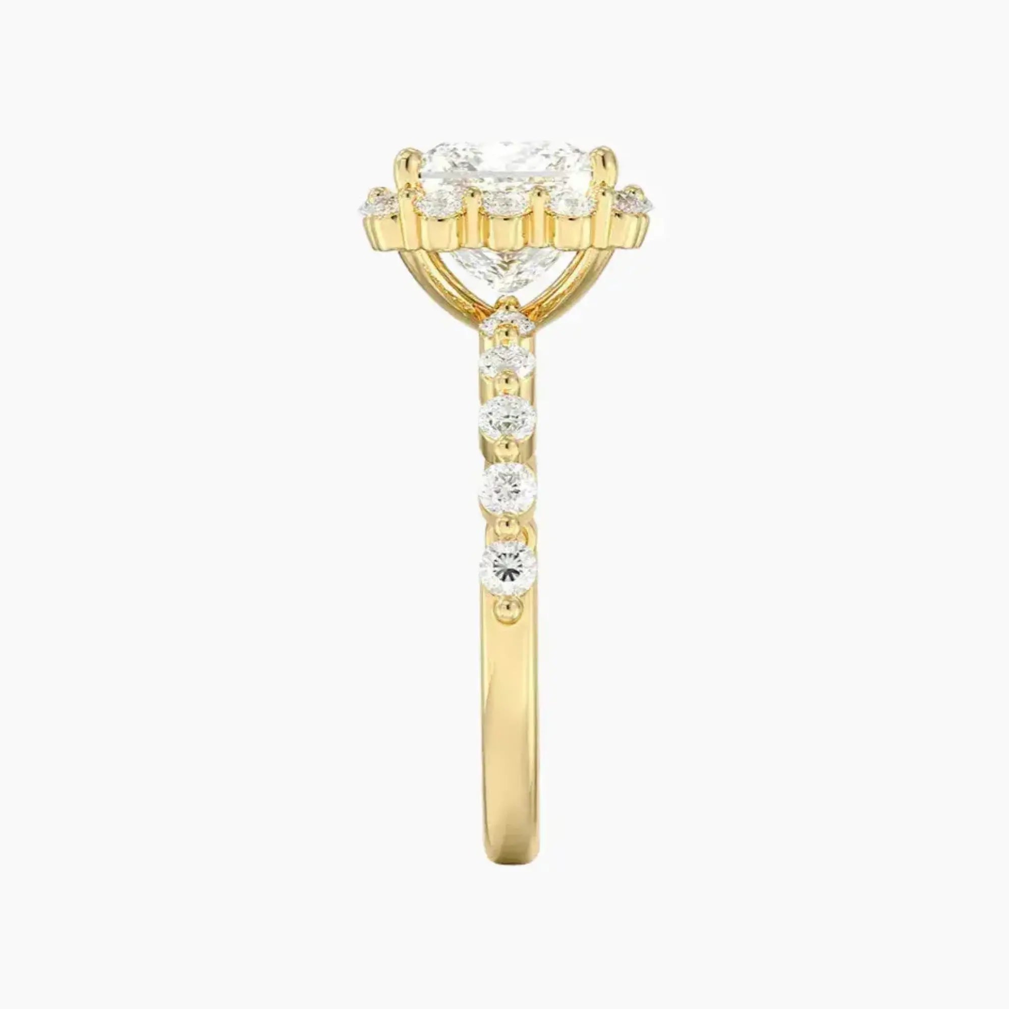 OBSER415 - Anthea Halo Princess engagement ring setting view 9