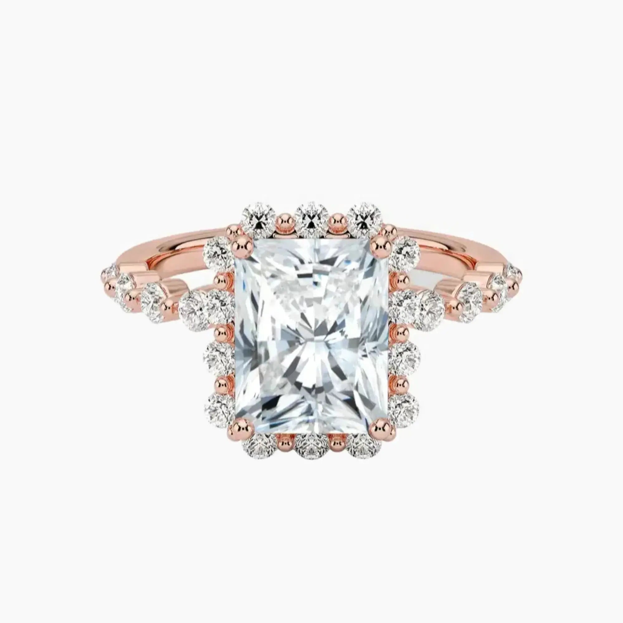 OBSER411 - Anthea Halo Radiant engagement ring setting view 4