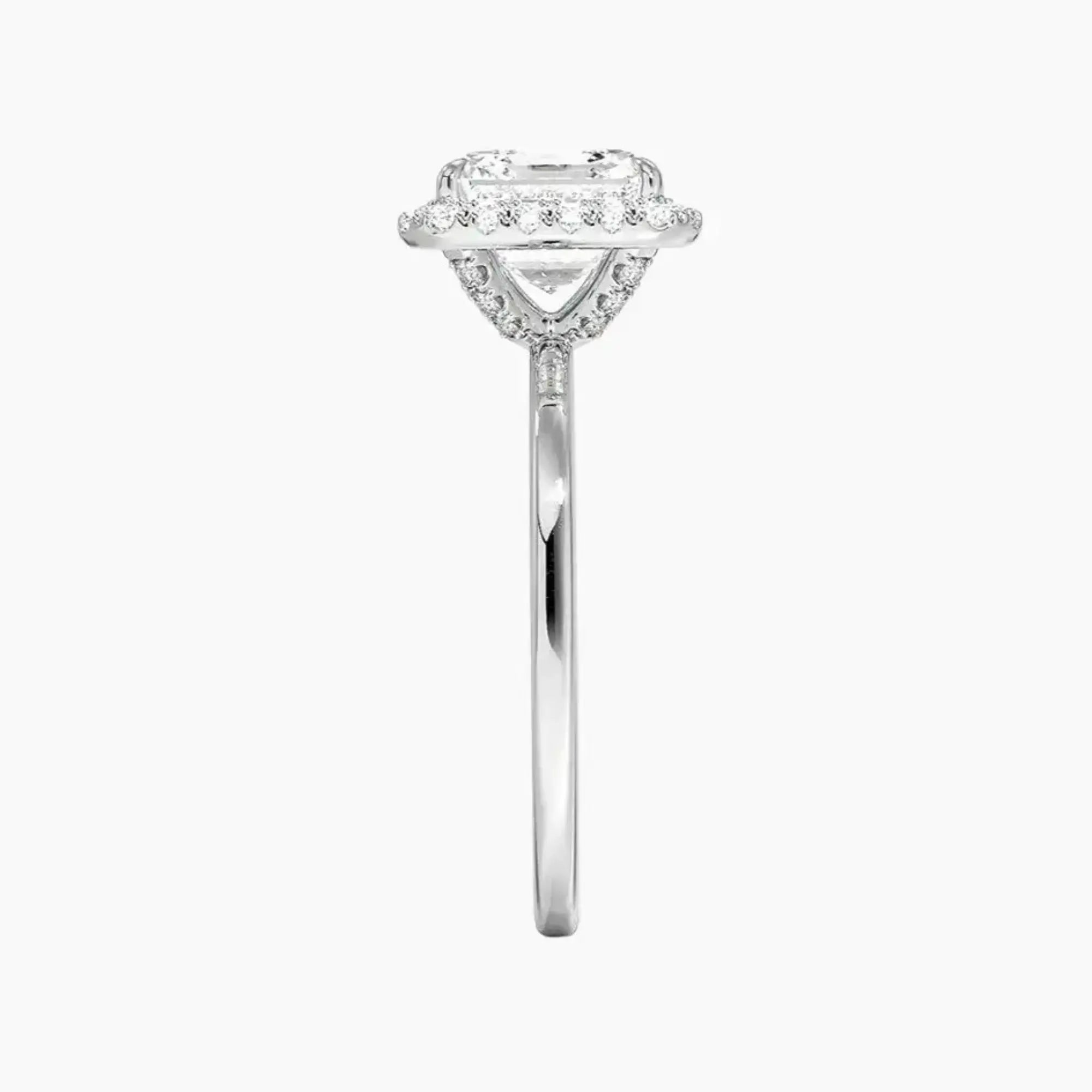 OBSER520 - Cassiopeia Halo Asscher engagement ring setting view 3