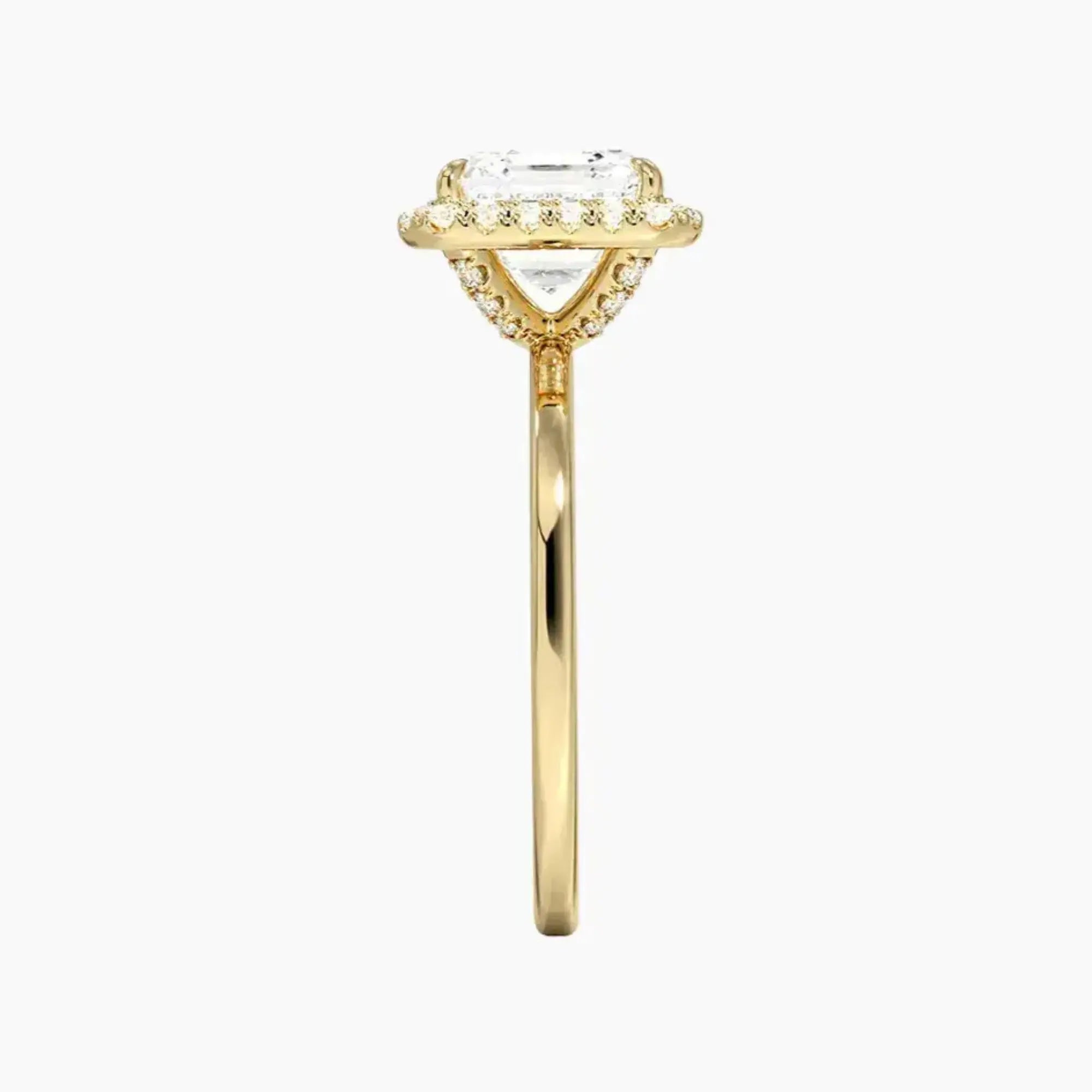 OBSER520 - Cassiopeia Halo Asscher engagement ring setting view 9