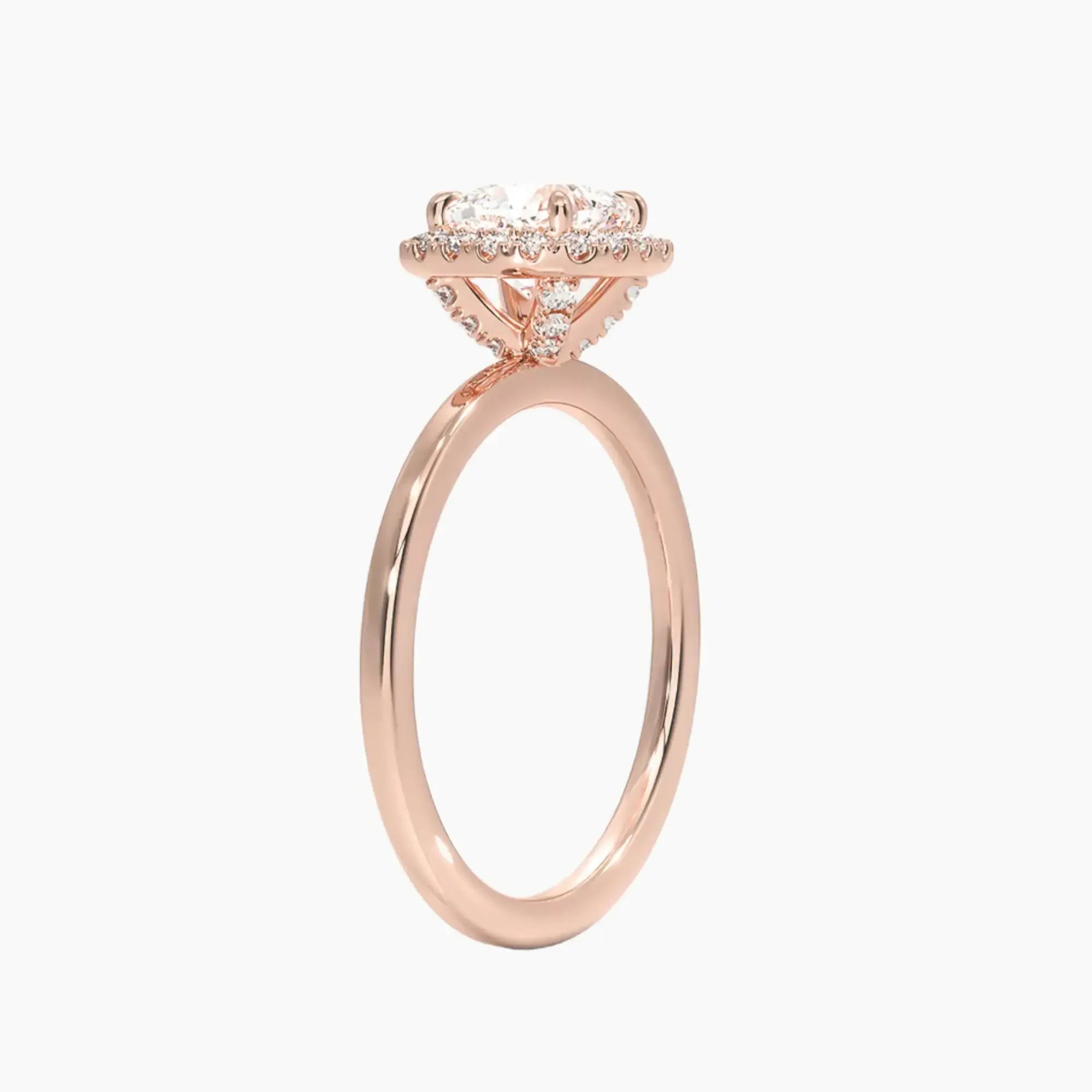 OBSER525 - Cassiopeia Halo Cushion engagement ring setting view 5