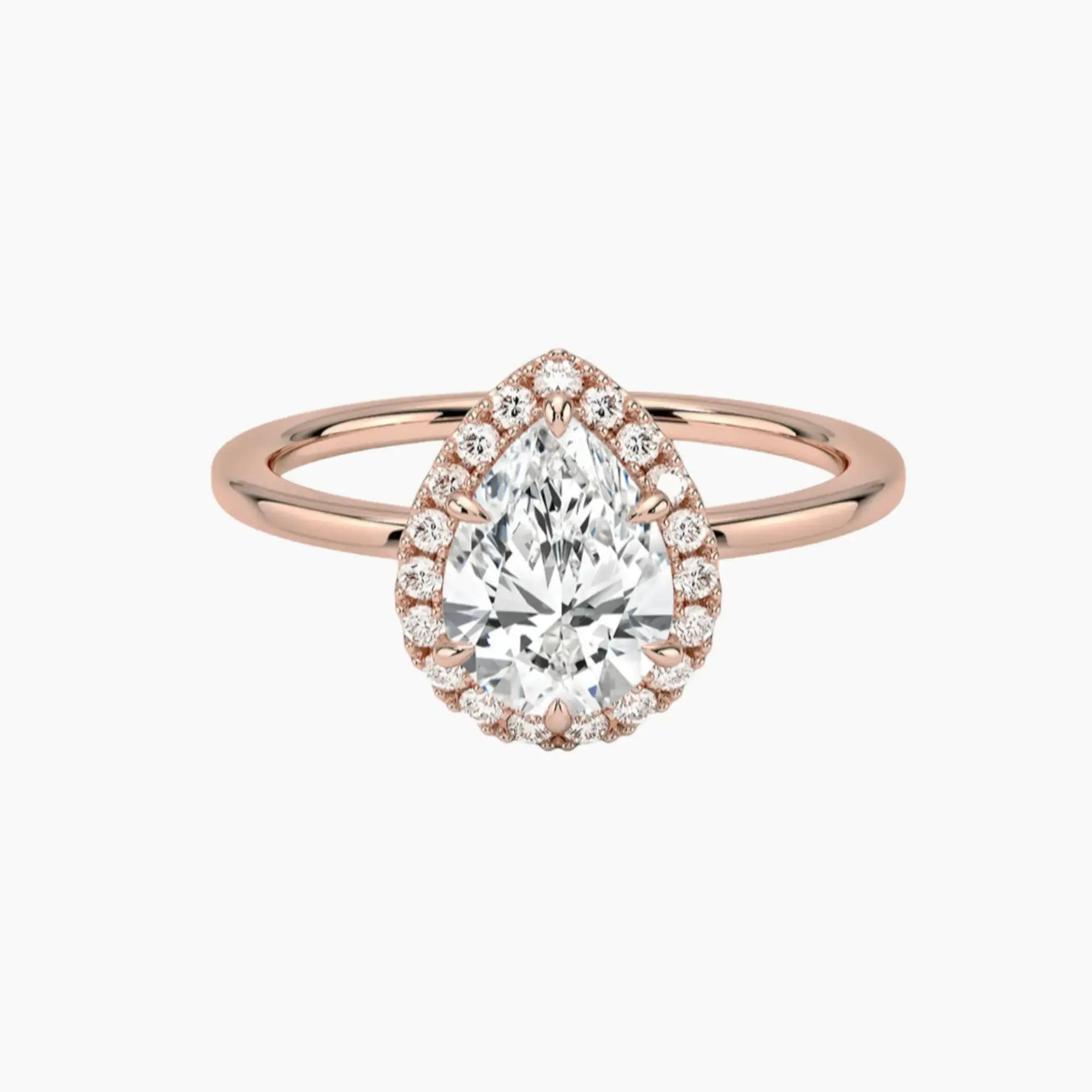 OBSER524 - Cassiopeia Halo Pear engagement ring setting view 4
