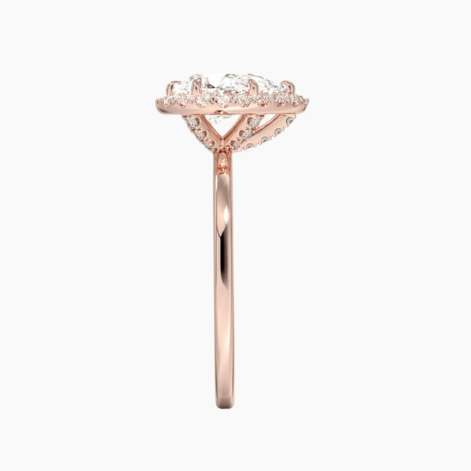 OBSER524 - Cassiopeia Halo Pear engagement ring setting view 6