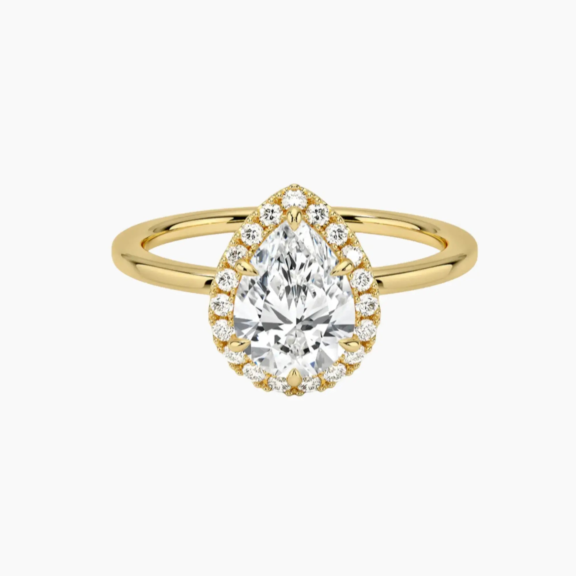 OBSER524 - Cassiopeia Halo Pear engagement ring setting view 7