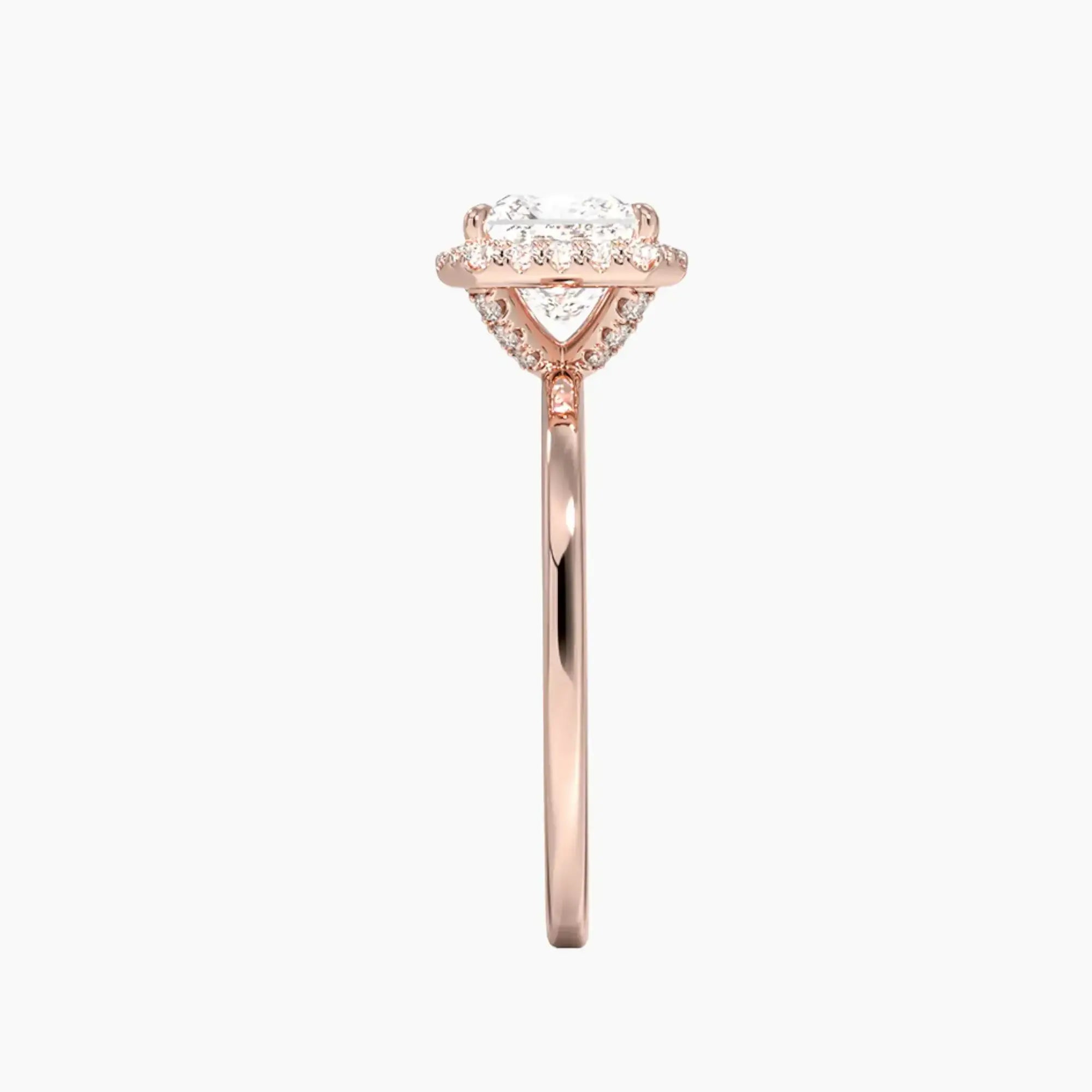 OBSER523 - Cassiopeia Halo Princess engagement ring setting view 6