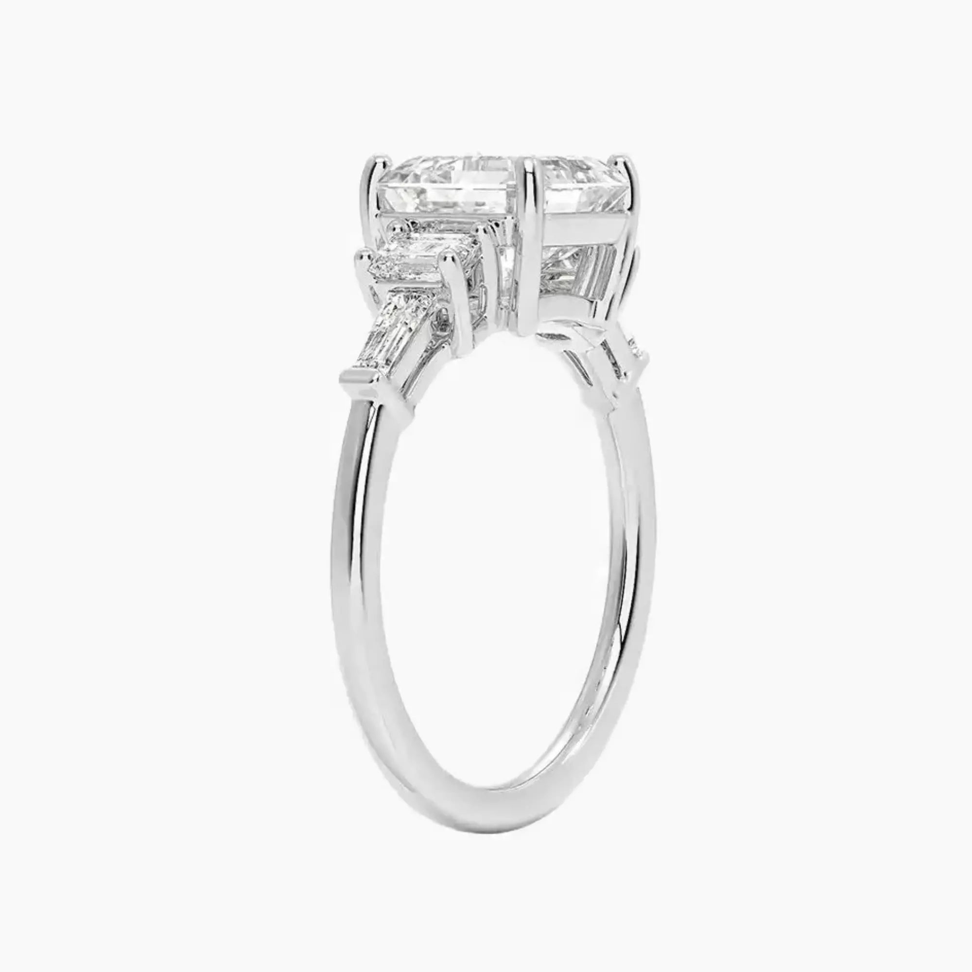 OBSER344 - Delphine Five Stone Asscher engagement ring setting view 2