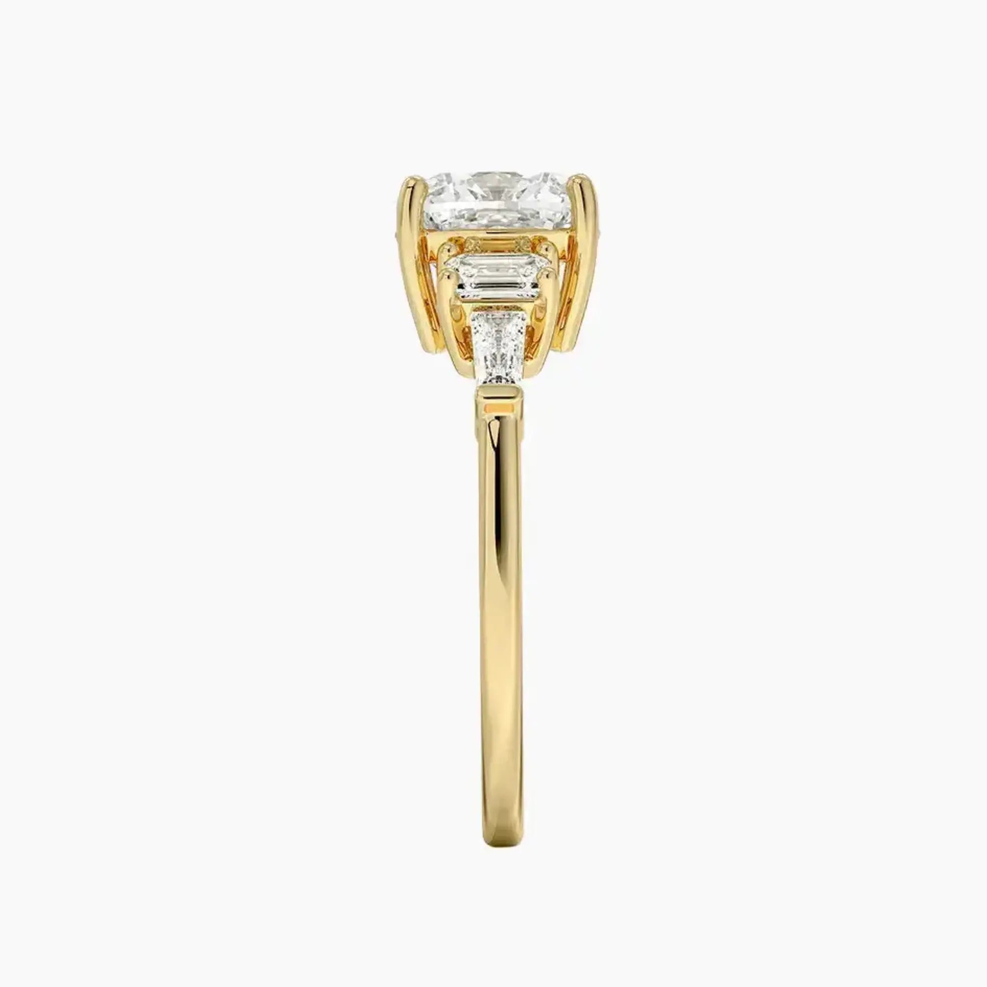 OBSER348 - Delphine Five Stone Cushion engagement ring setting view 9