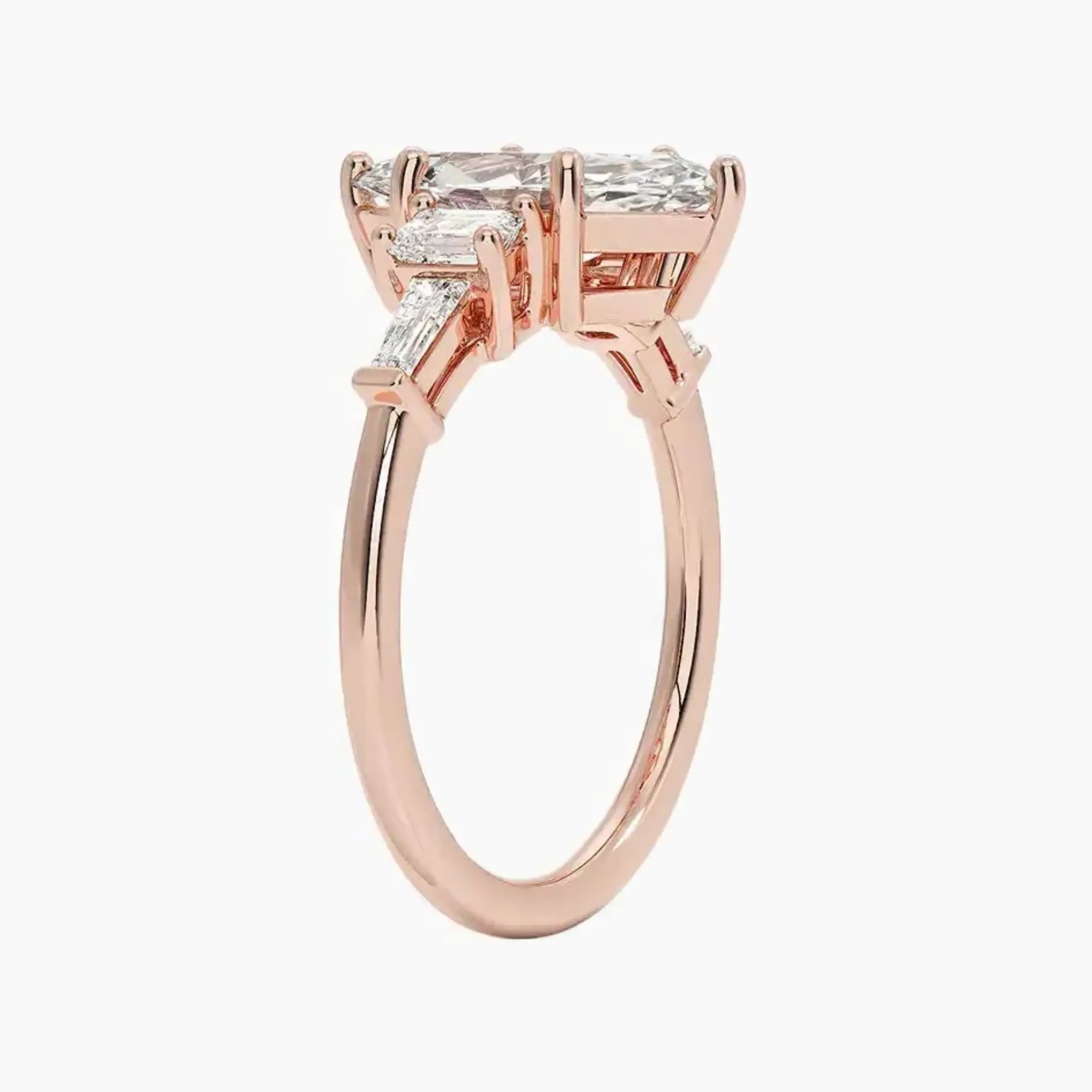 OBSER345 - Delphine Five Stone Marquise engagement ring setting view 5