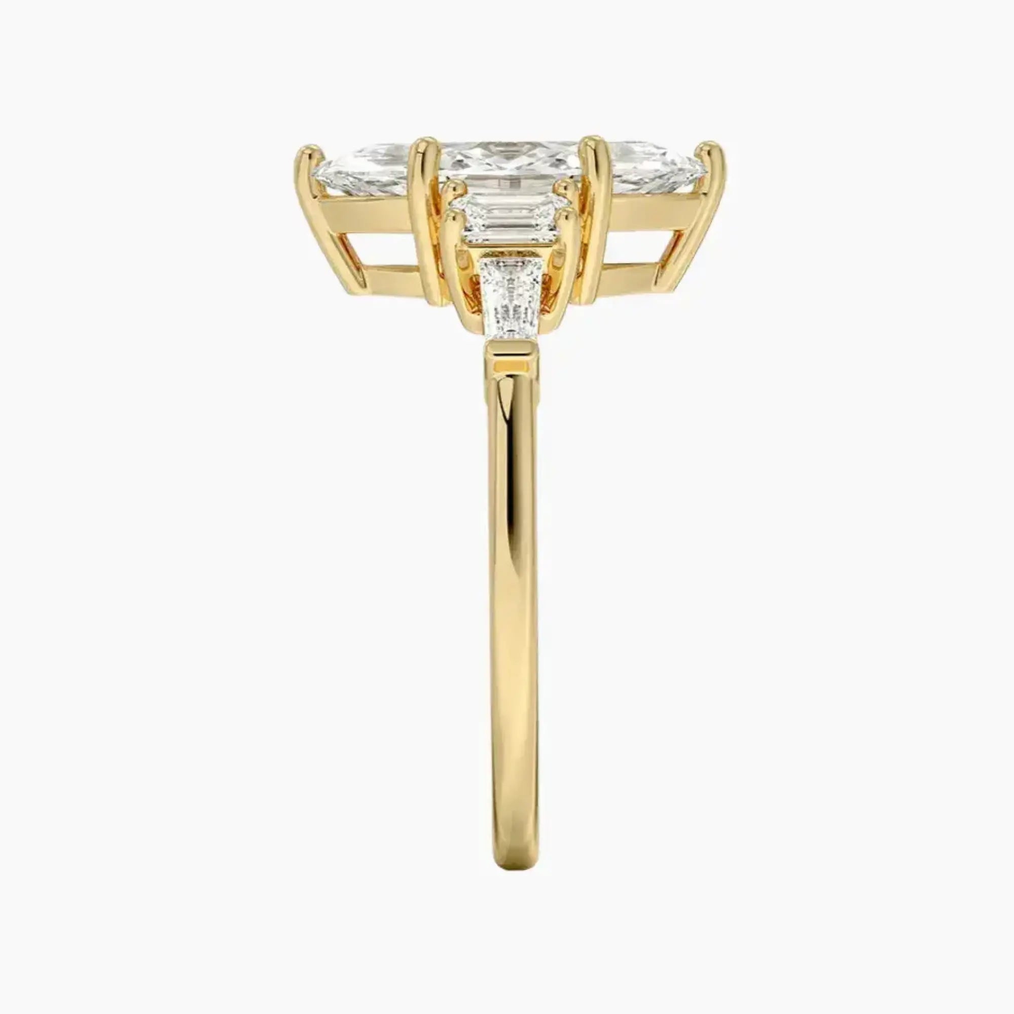 OBSER345 - Delphine Five Stone Marquise engagement ring setting view 9