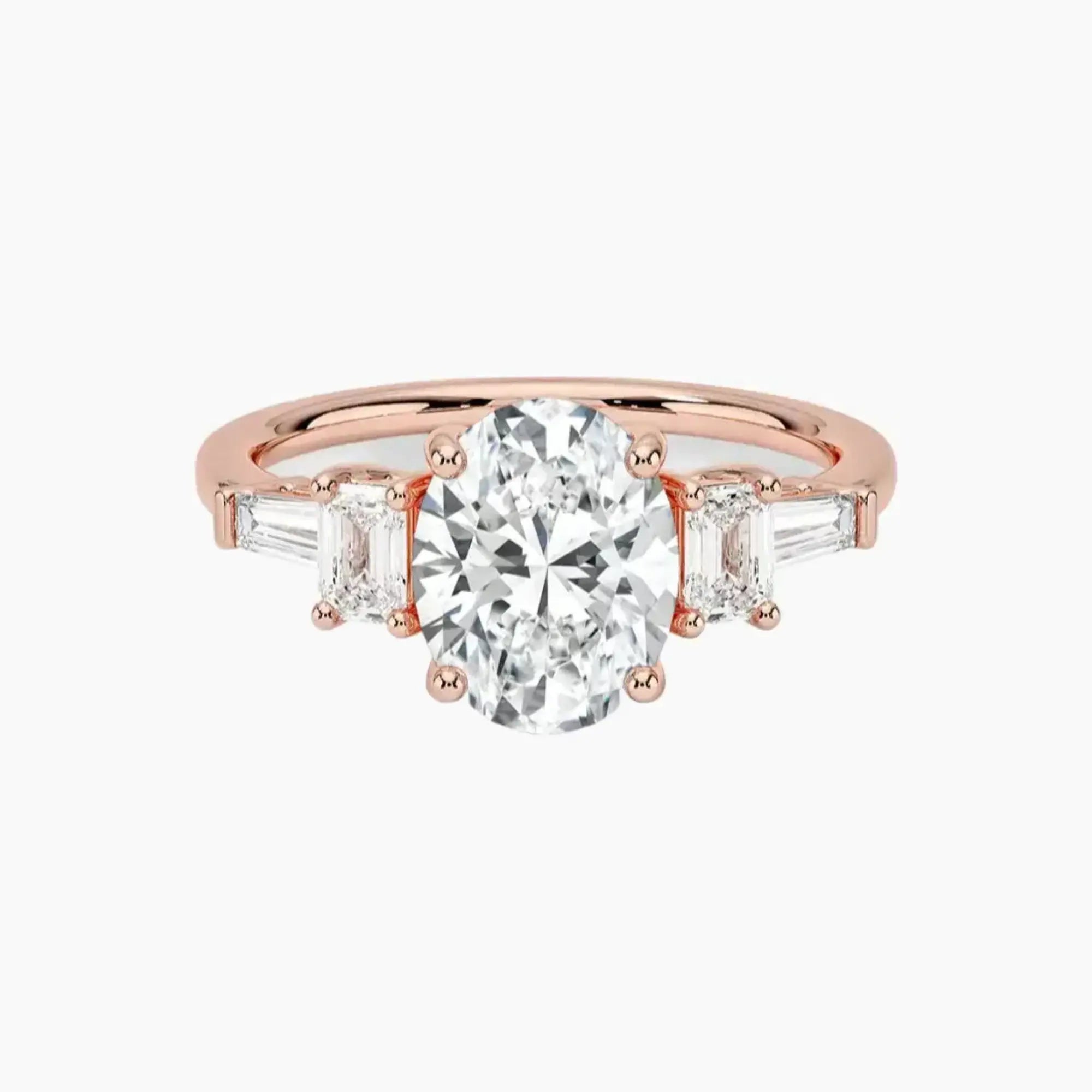 OBSER349 - Delphine Five Stone Oval engagement ring setting view 4