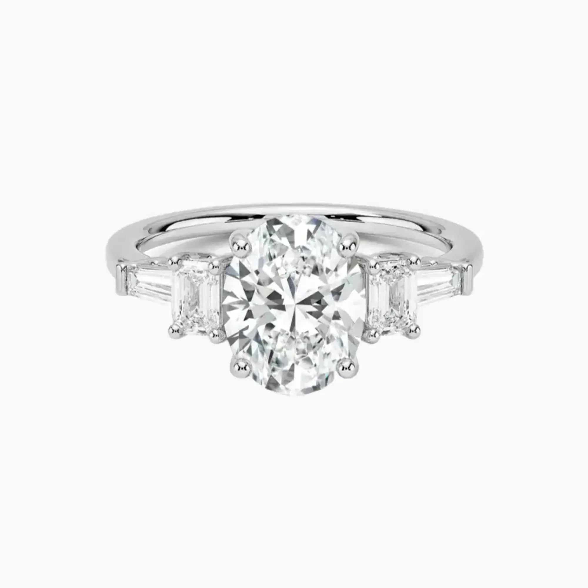 OBSER349 - Delphine Five Stone Oval engagement ring setting view 1