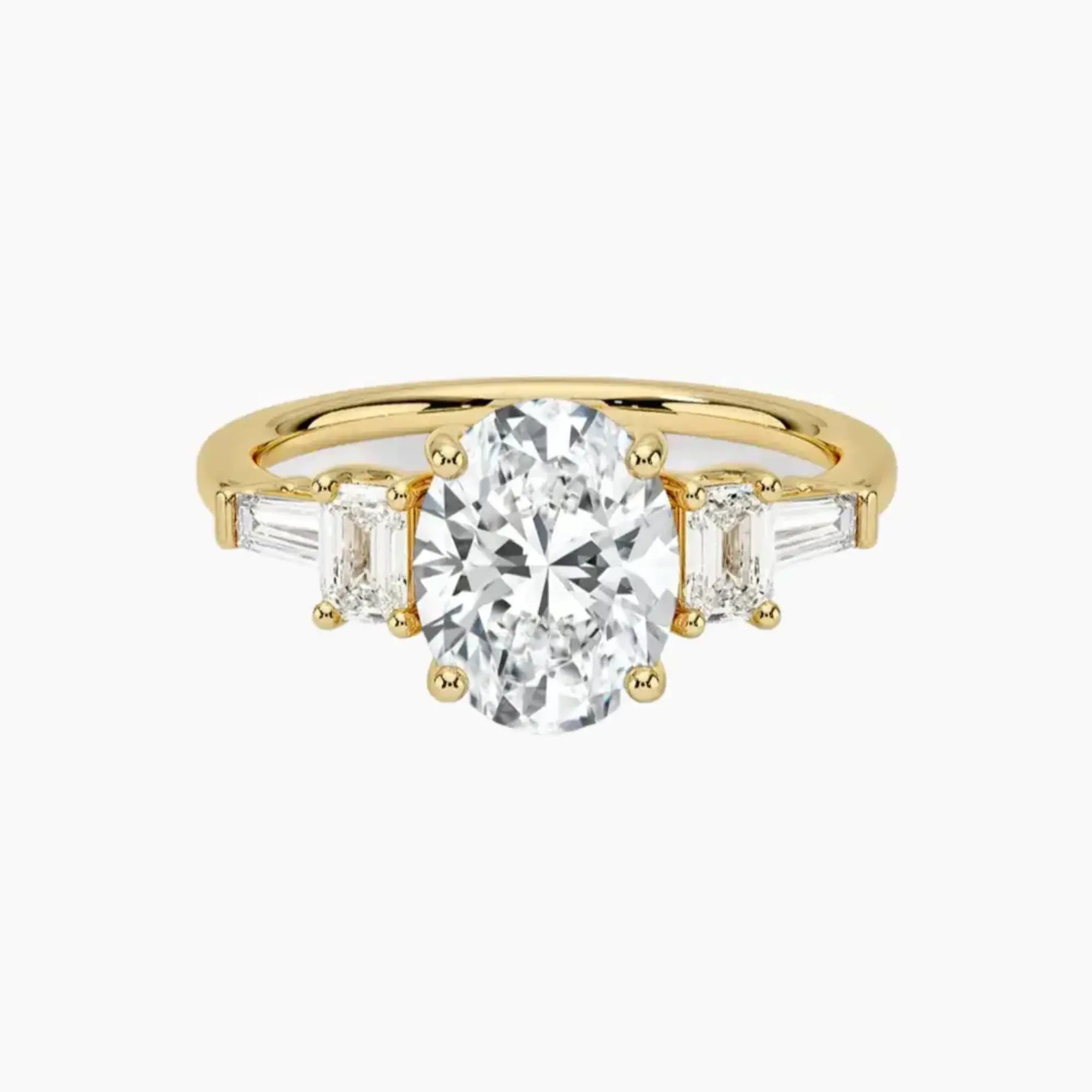 OBSER349 - Delphine Five Stone Oval engagement ring setting view 7