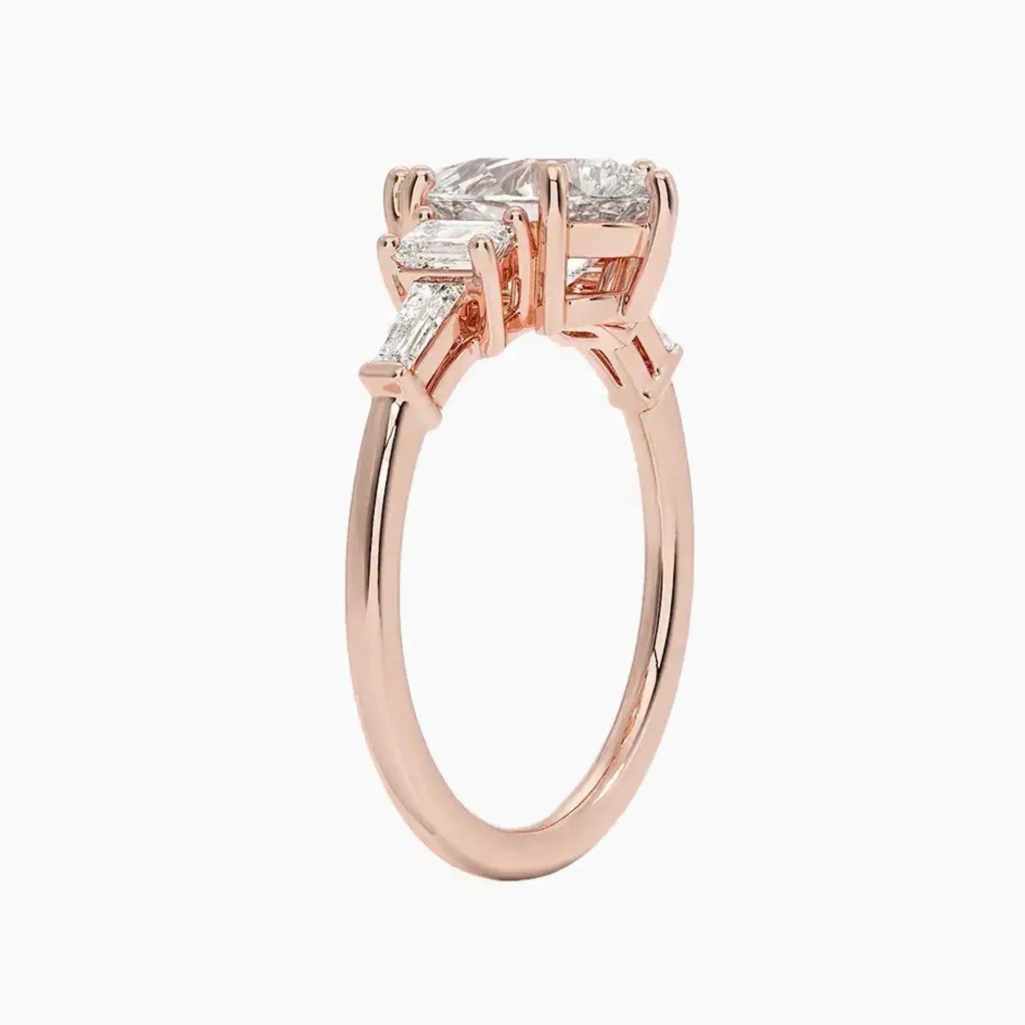 OBSER347 - Delphine Five Stone Pear engagement ring setting view 5