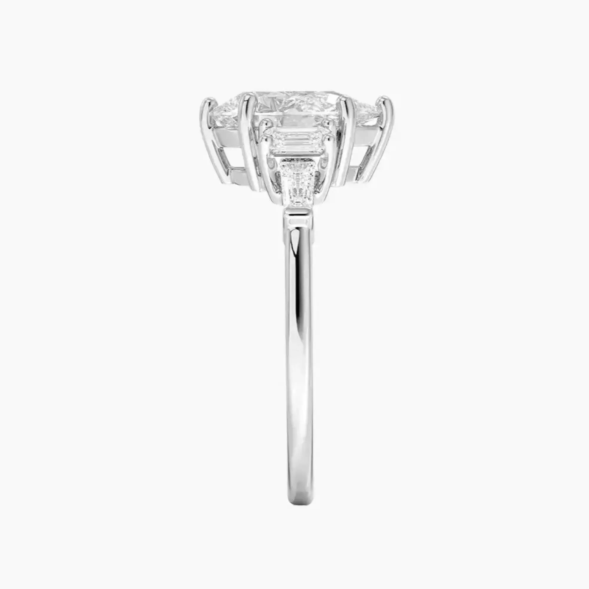 OBSER347 - Delphine Five Stone Pear engagement ring setting view 3