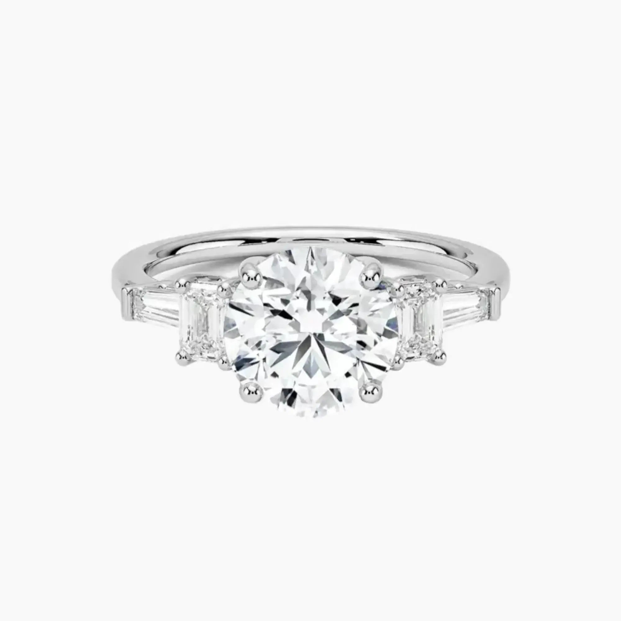 OBSER149 - Delphine Five Stone Round engagement ring setting view 1