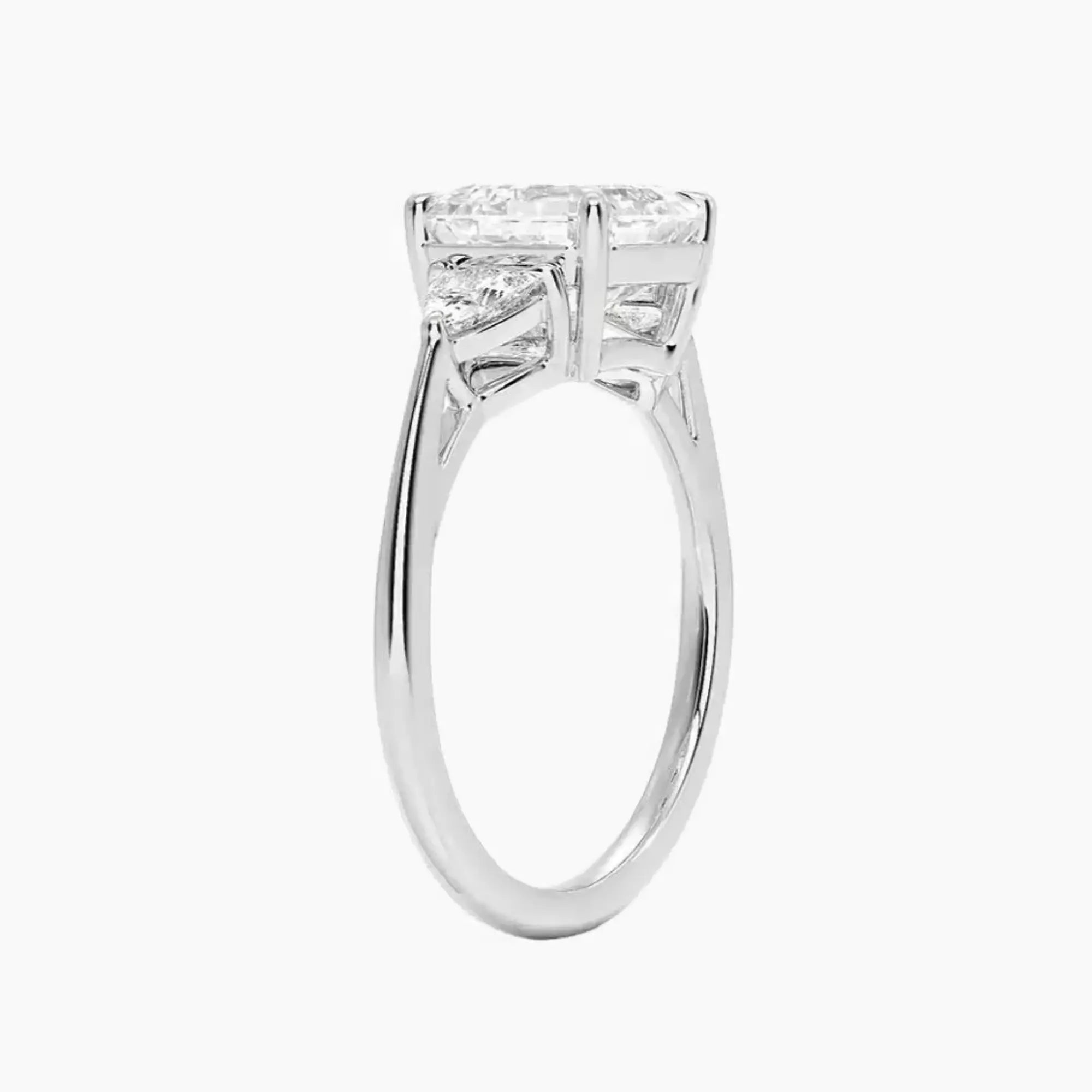 OBSER561 - Elowen Three Stone Asscher engagement ring setting view 2