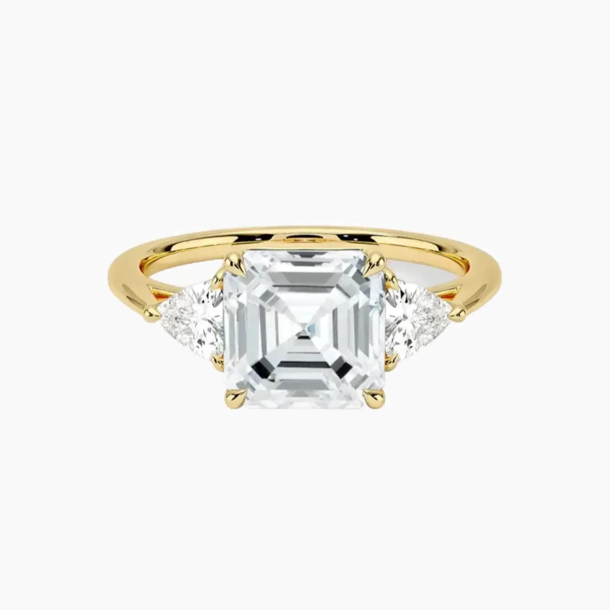 OBSER561 - Elowen Three Stone Asscher engagement ring setting view 7