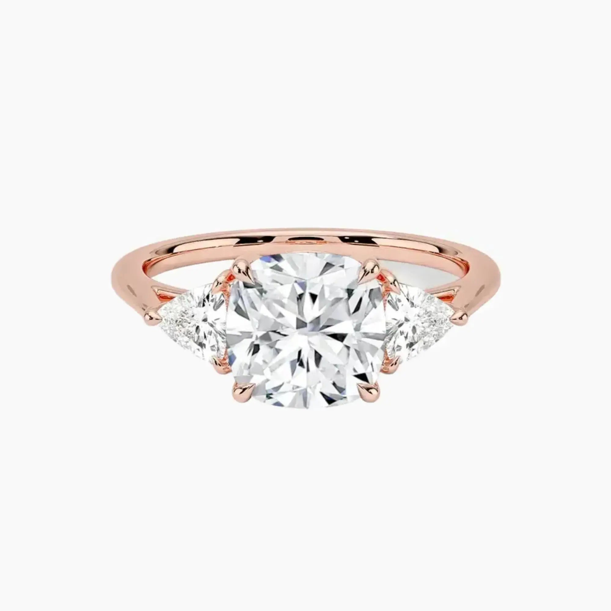 OBSER564 - Elowen Three Stone Cushion engagement ring setting view 4