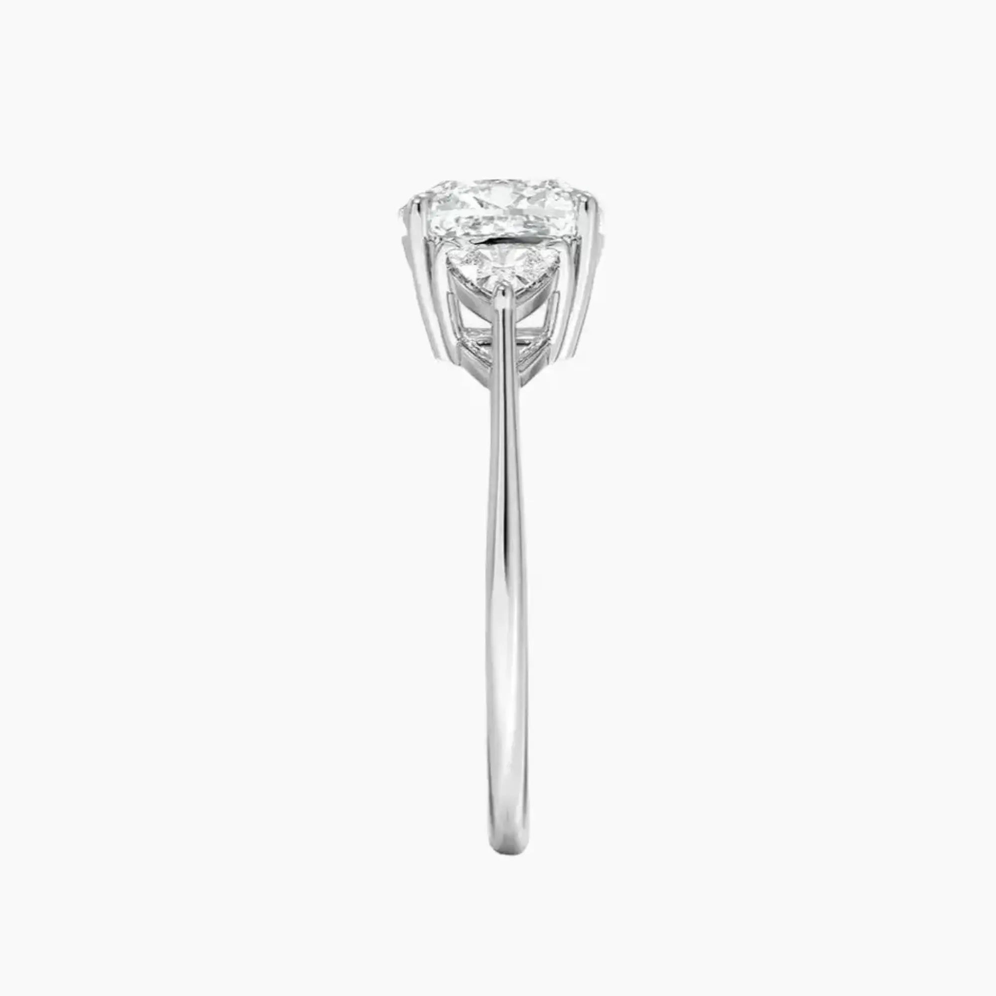 OBSER564 - Elowen Three Stone Cushion engagement ring setting view 3