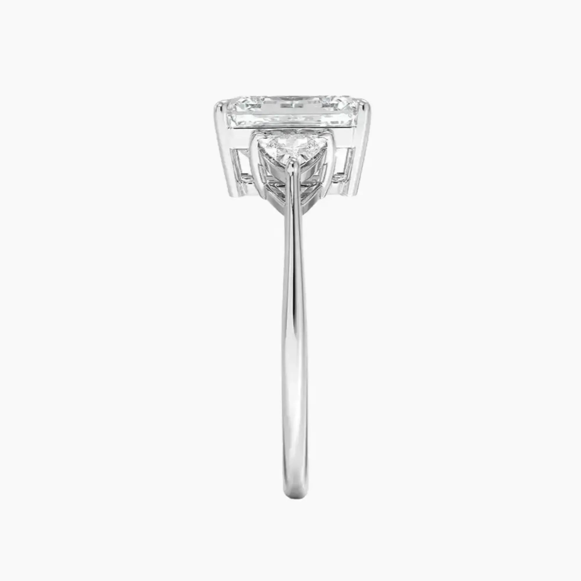 OBSER562 - Elowen Three Stone Emerald engagement ring setting view 3