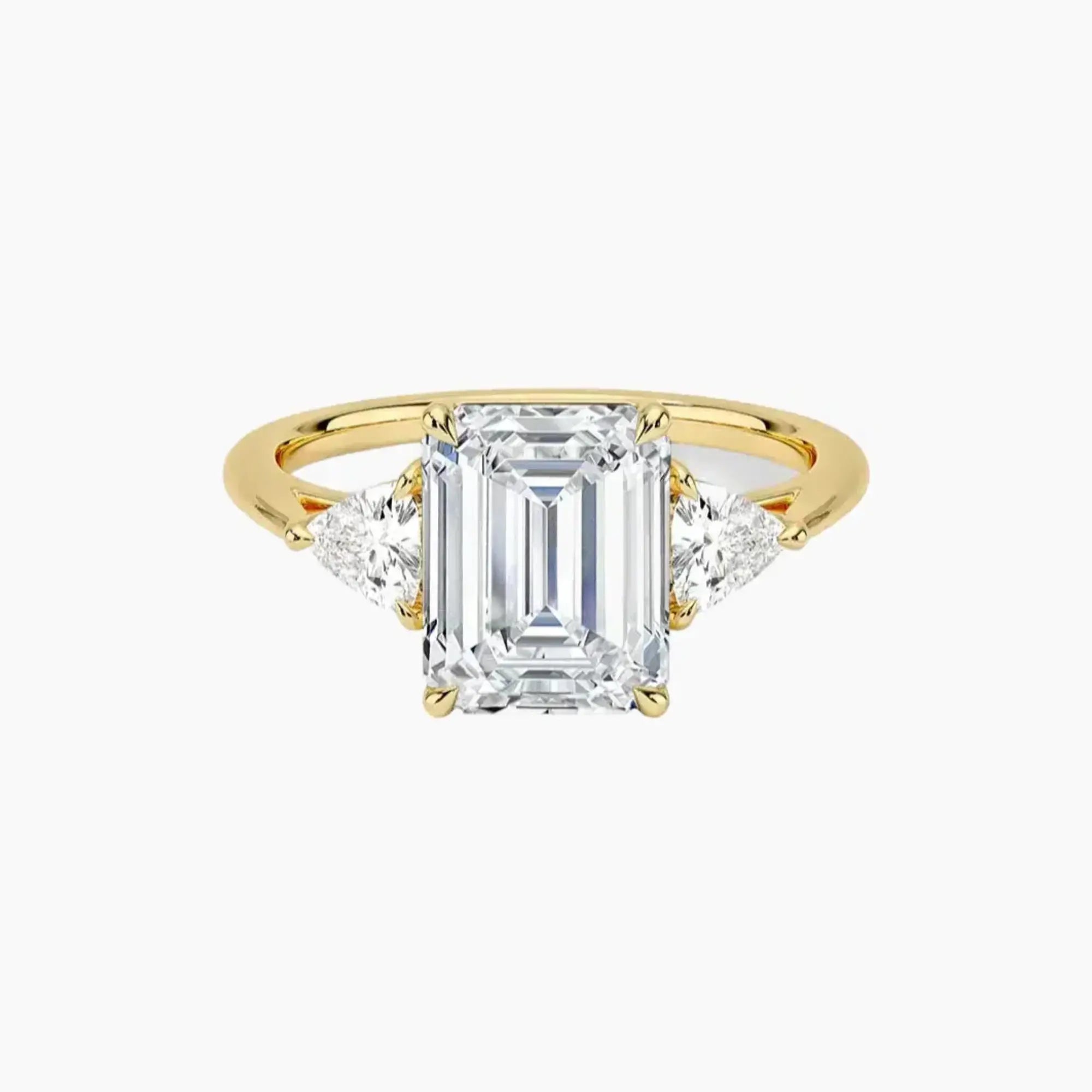 OBSER562 - Elowen Three Stone Emerald engagement ring setting view 7