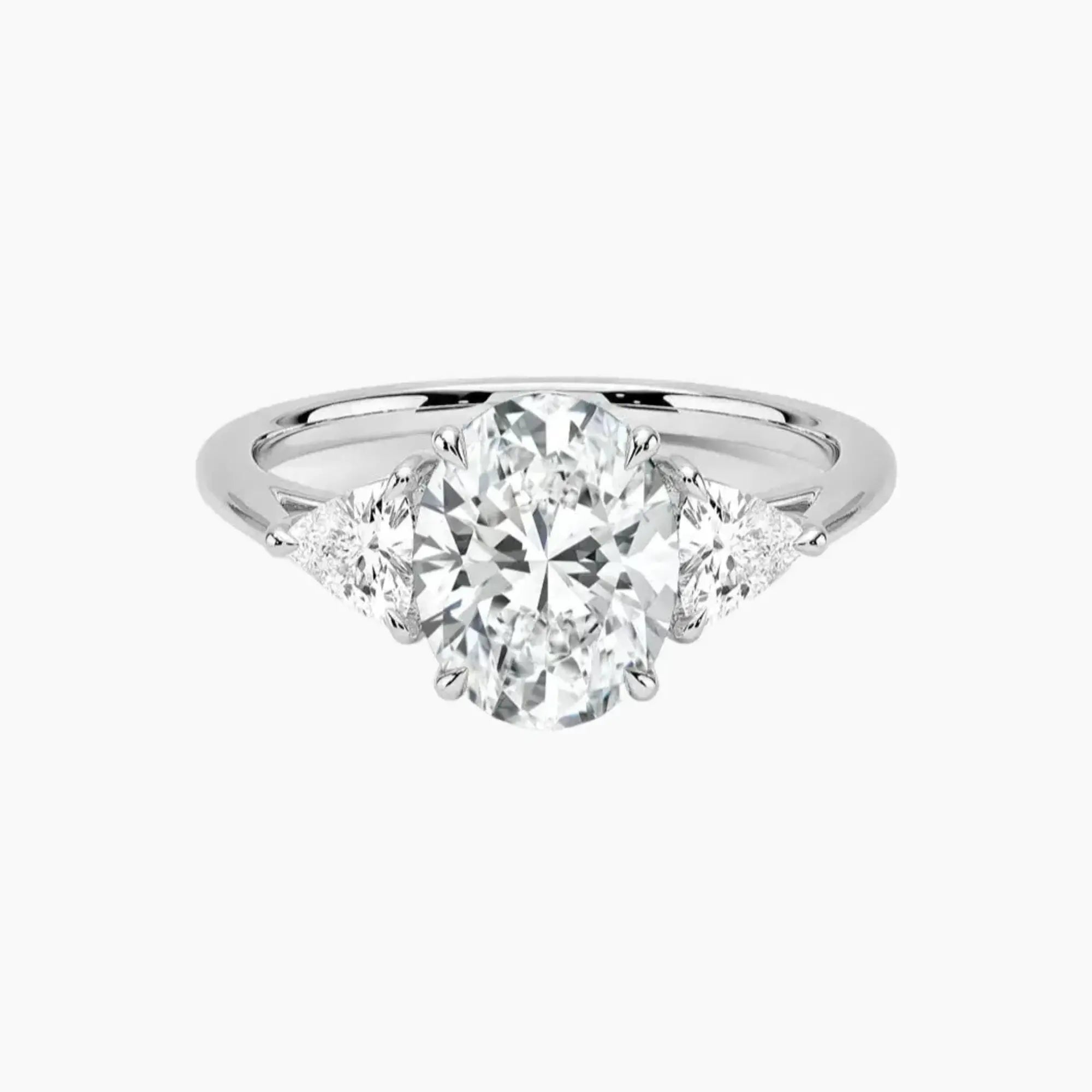 OBSER565 - Elowen Three Stone Oval engagement ring setting view 1