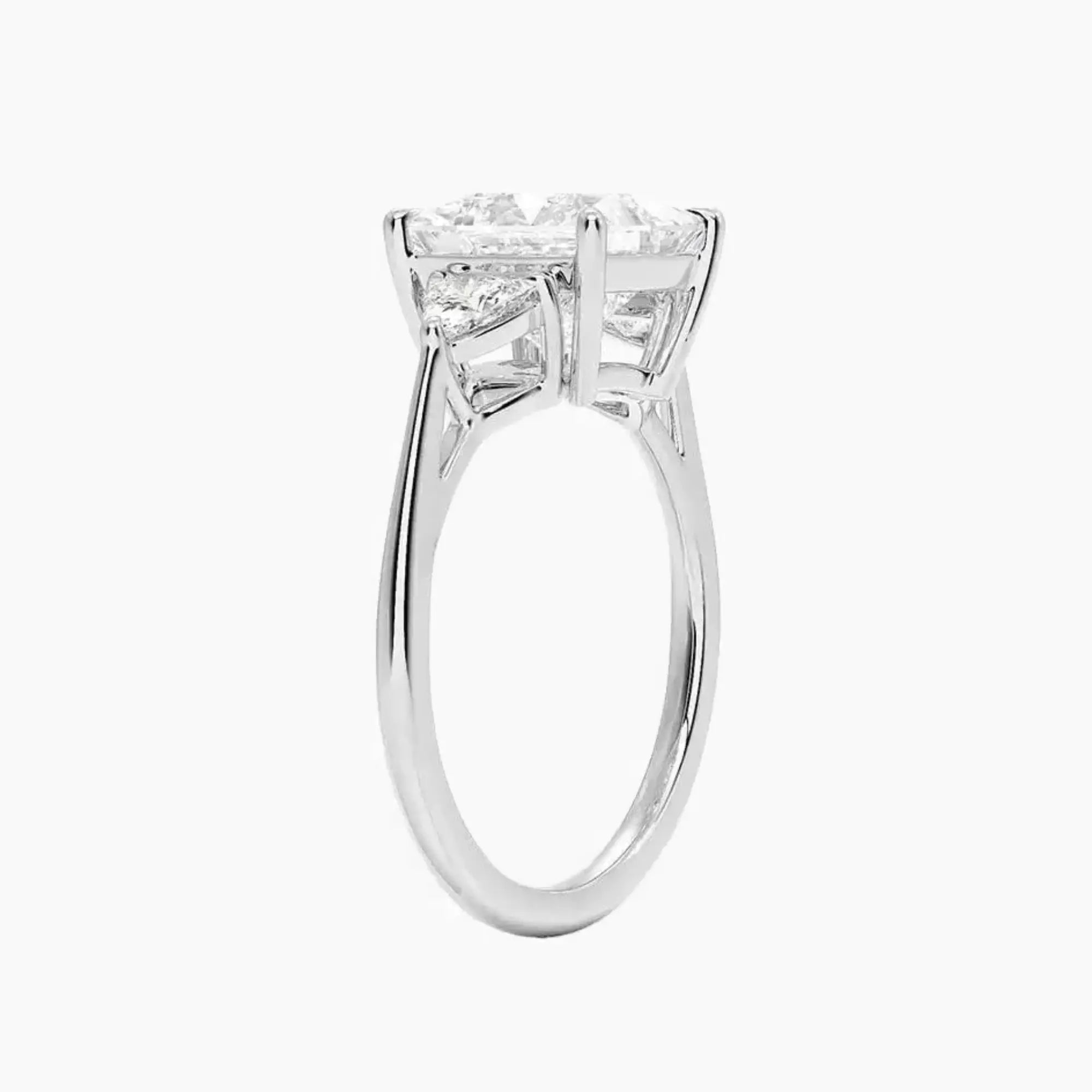 OBSER563 - Elowen Three Stone Princess engagement ring setting view 2