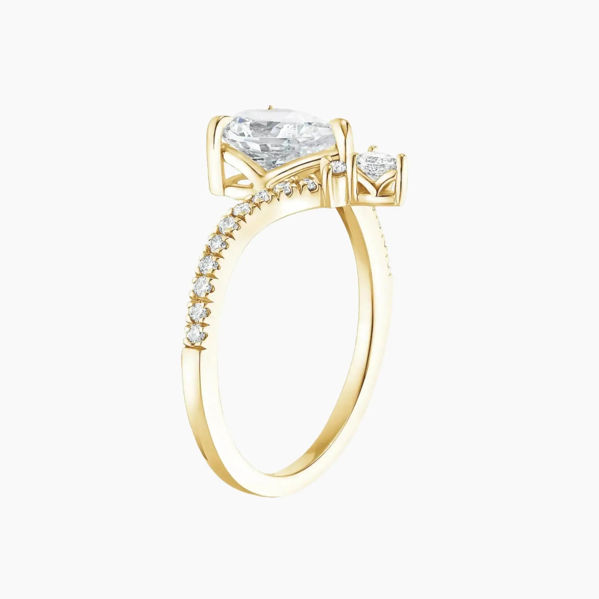 OBSER154 - Esme Solitaire Pear engagement ring setting view 6