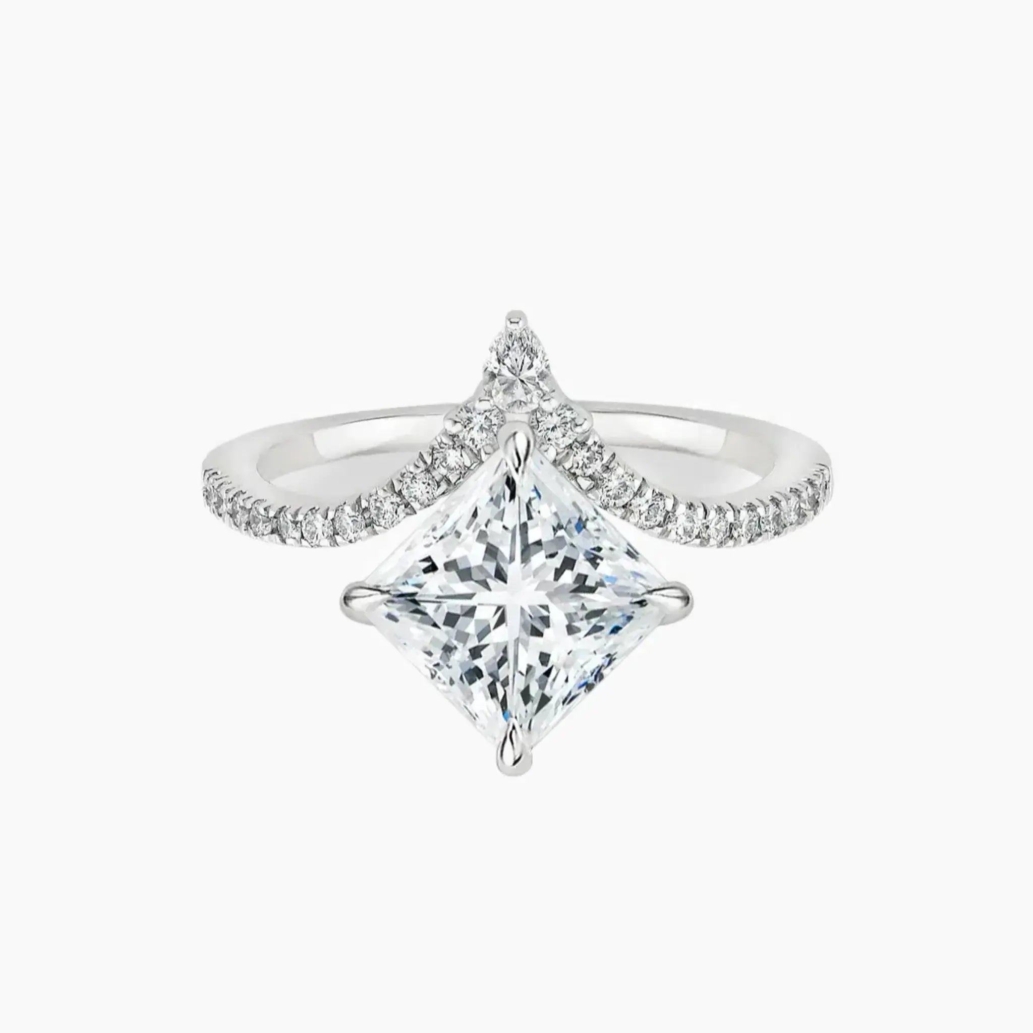 OBSER096 - Esme Solitaire Princess engagement ring setting view 1
