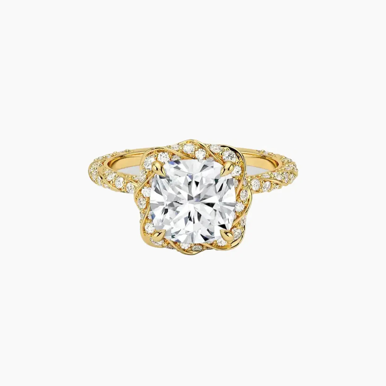 OBSER423 - Eliana Halo Cushion engagement ring setting view 7