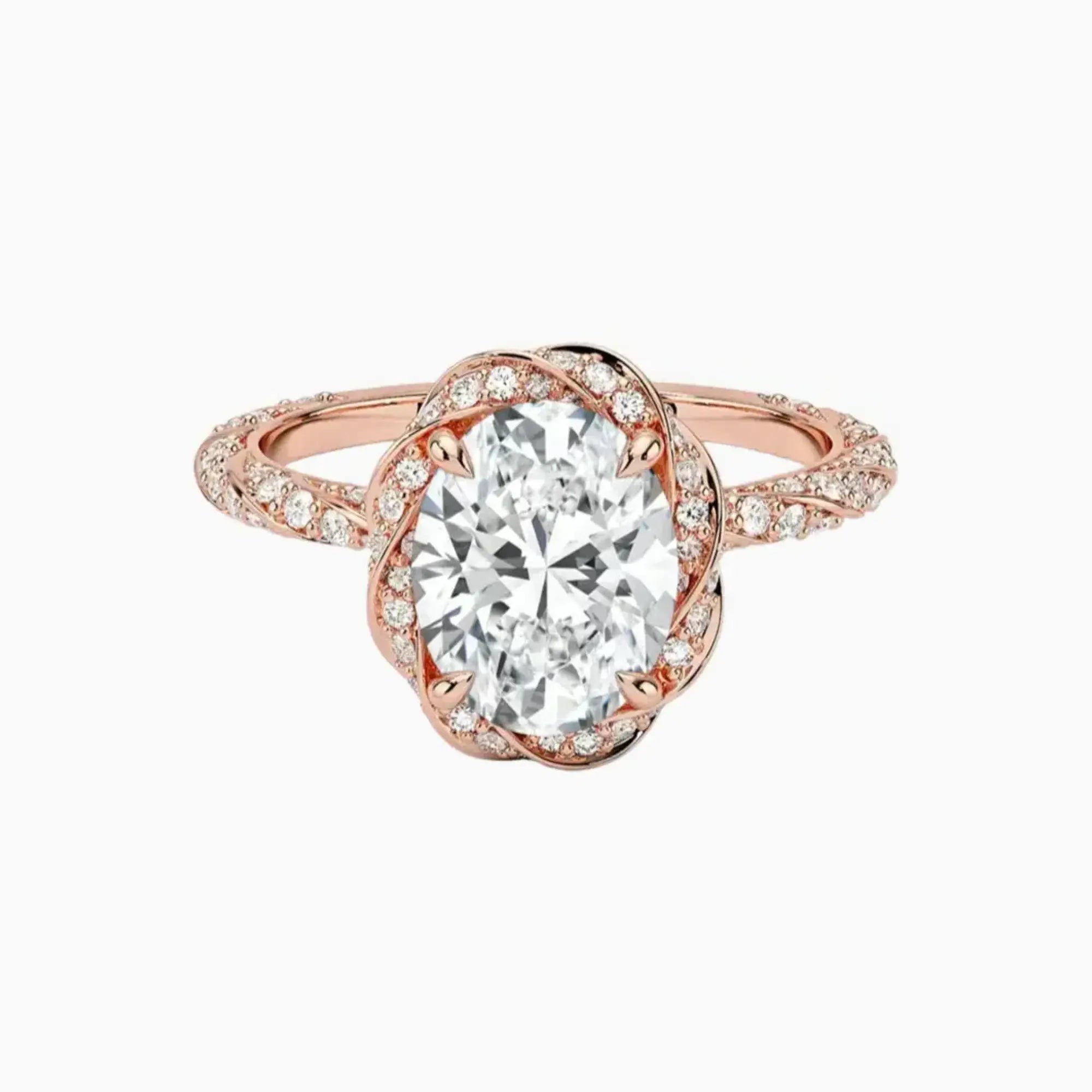 OBSER424 - Eliana Halo Oval engagement ring setting view 4