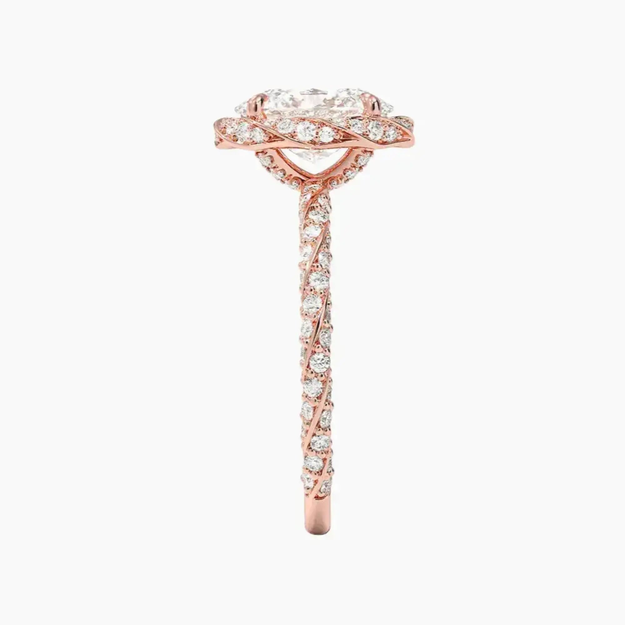 OBSER424 - Eliana Halo Oval engagement ring setting view 6