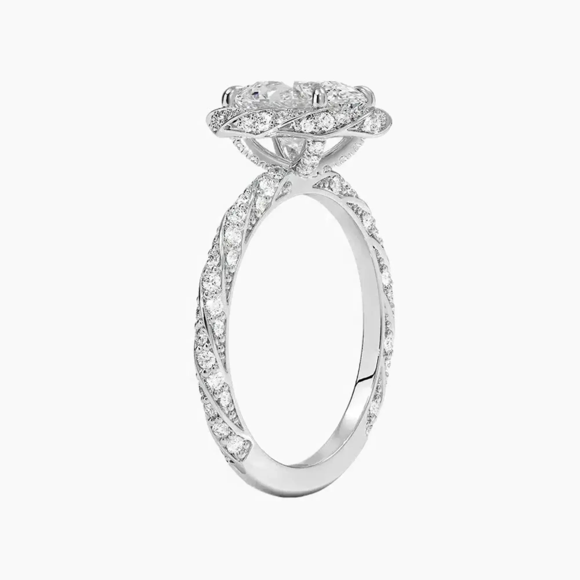 OBSER424 - Eliana Halo Oval engagement ring setting view 2
