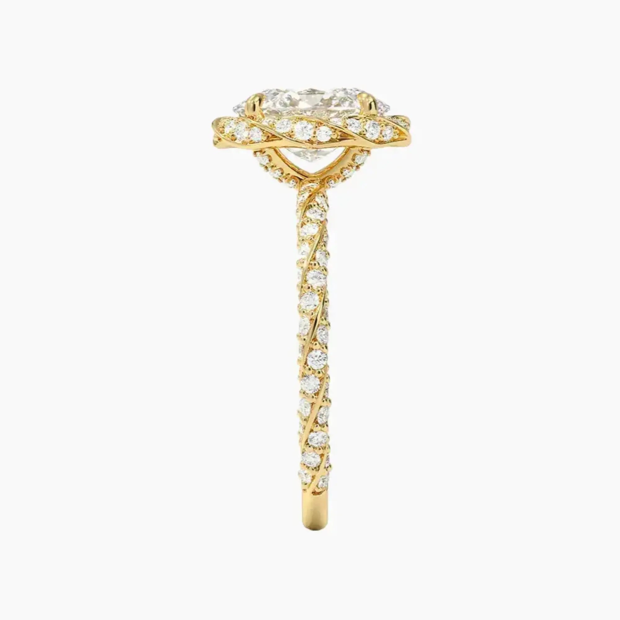 OBSER424 - Eliana Halo Oval engagement ring setting view 9
