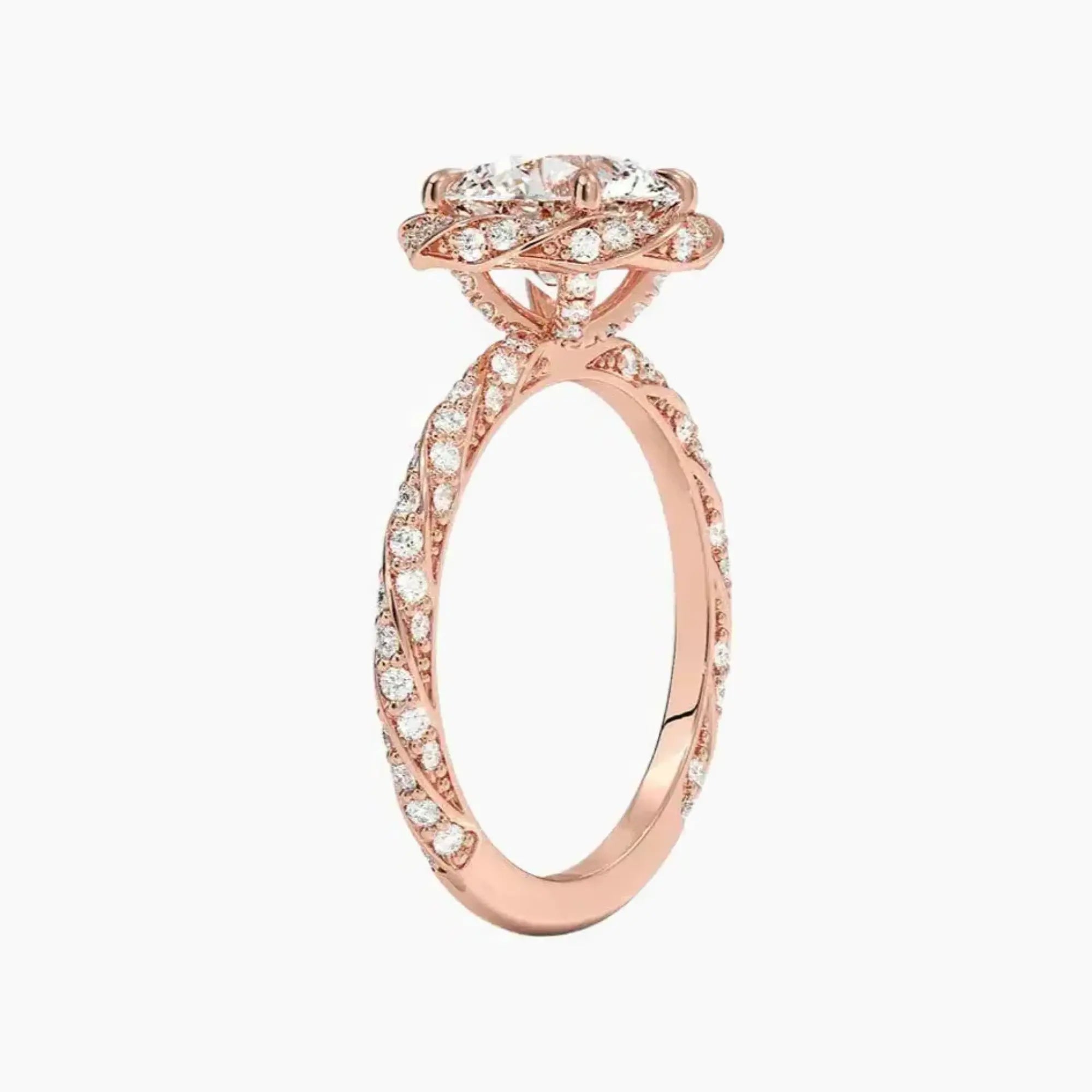 OBSER425 - Eliana Halo Round engagement ring setting view 5