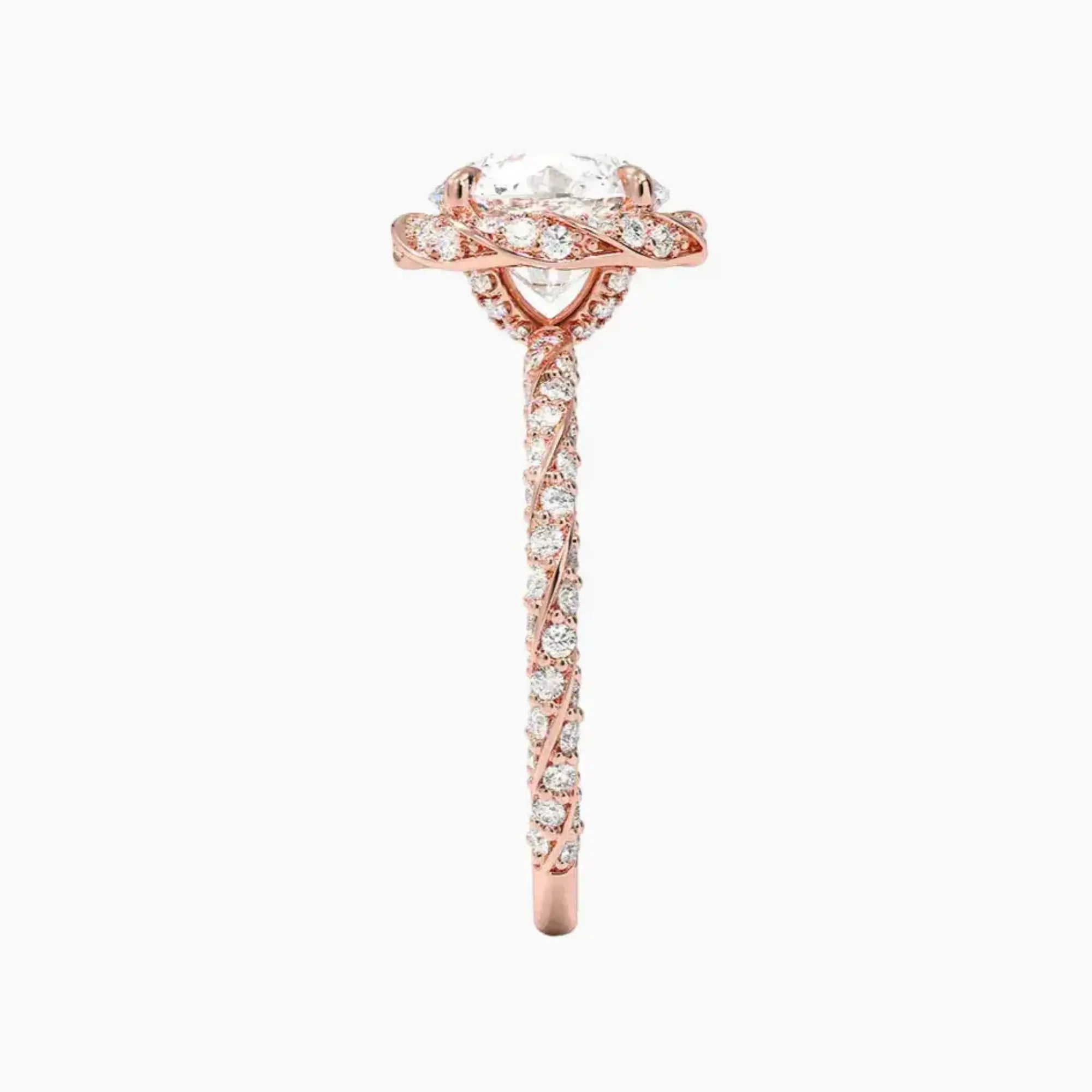 OBSER425 - Eliana Halo Round engagement ring setting view 6