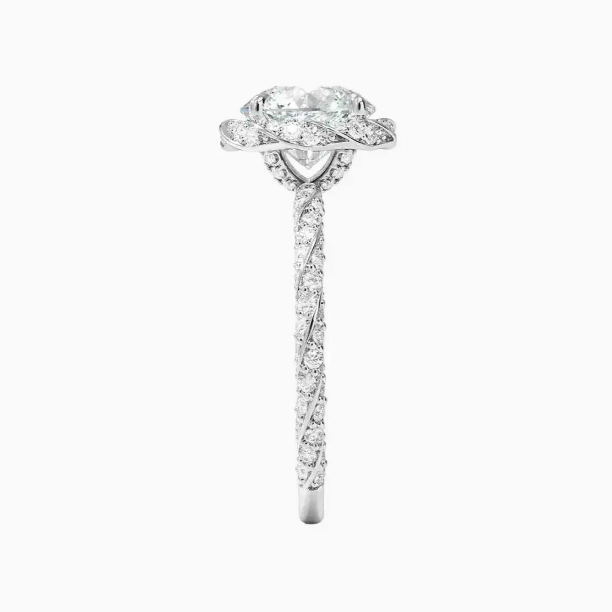 OBSER425 - Eliana Halo Round engagement ring setting view 3