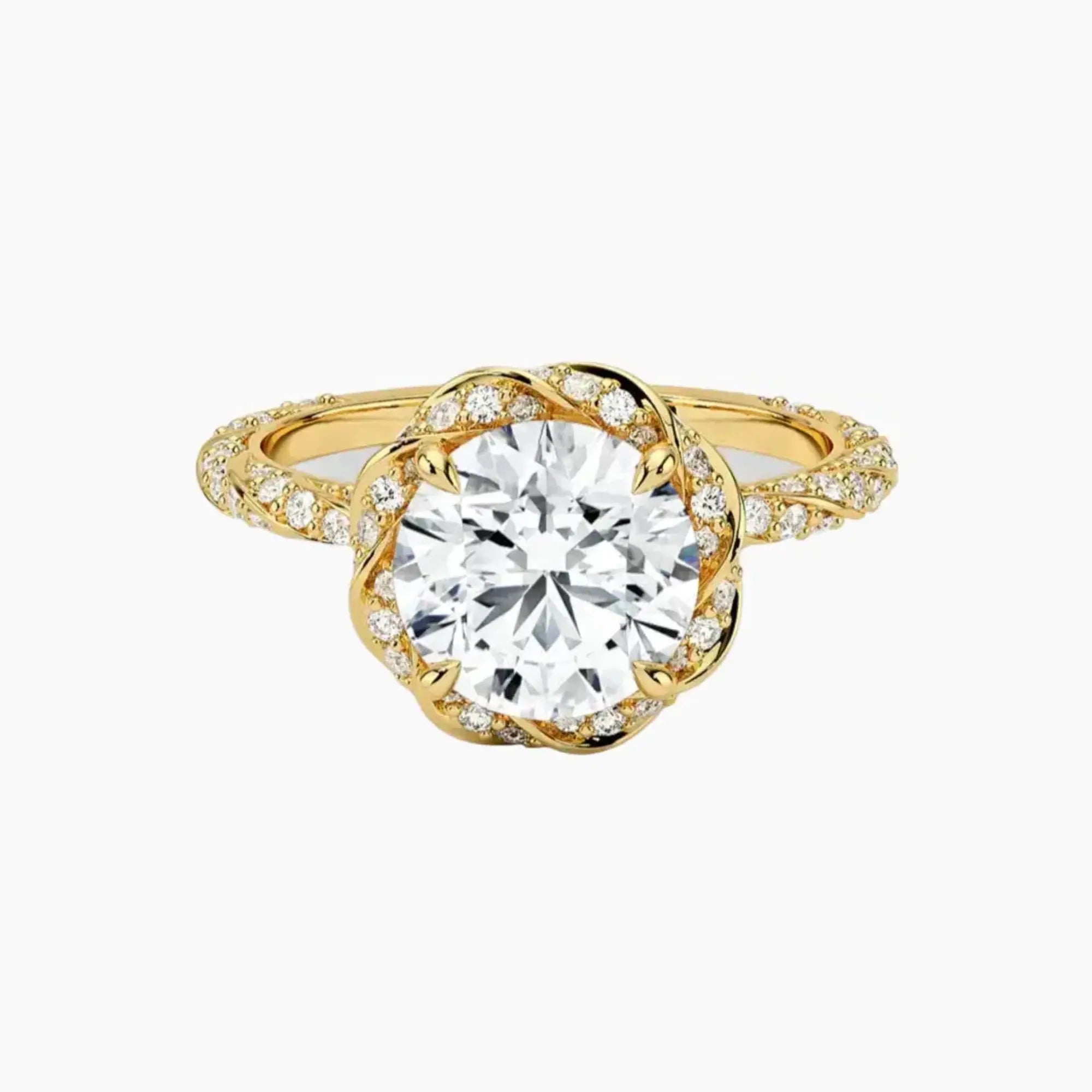 OBSER425 - Eliana Halo Round engagement ring setting view 7
