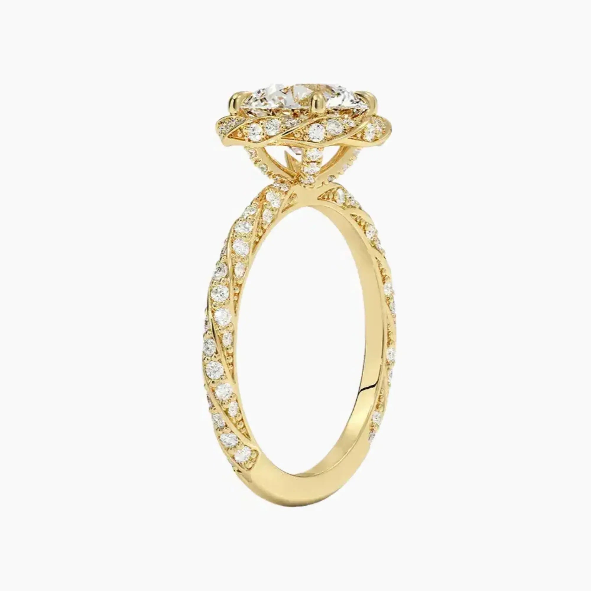 OBSER425 - Eliana Halo Round engagement ring setting view 8