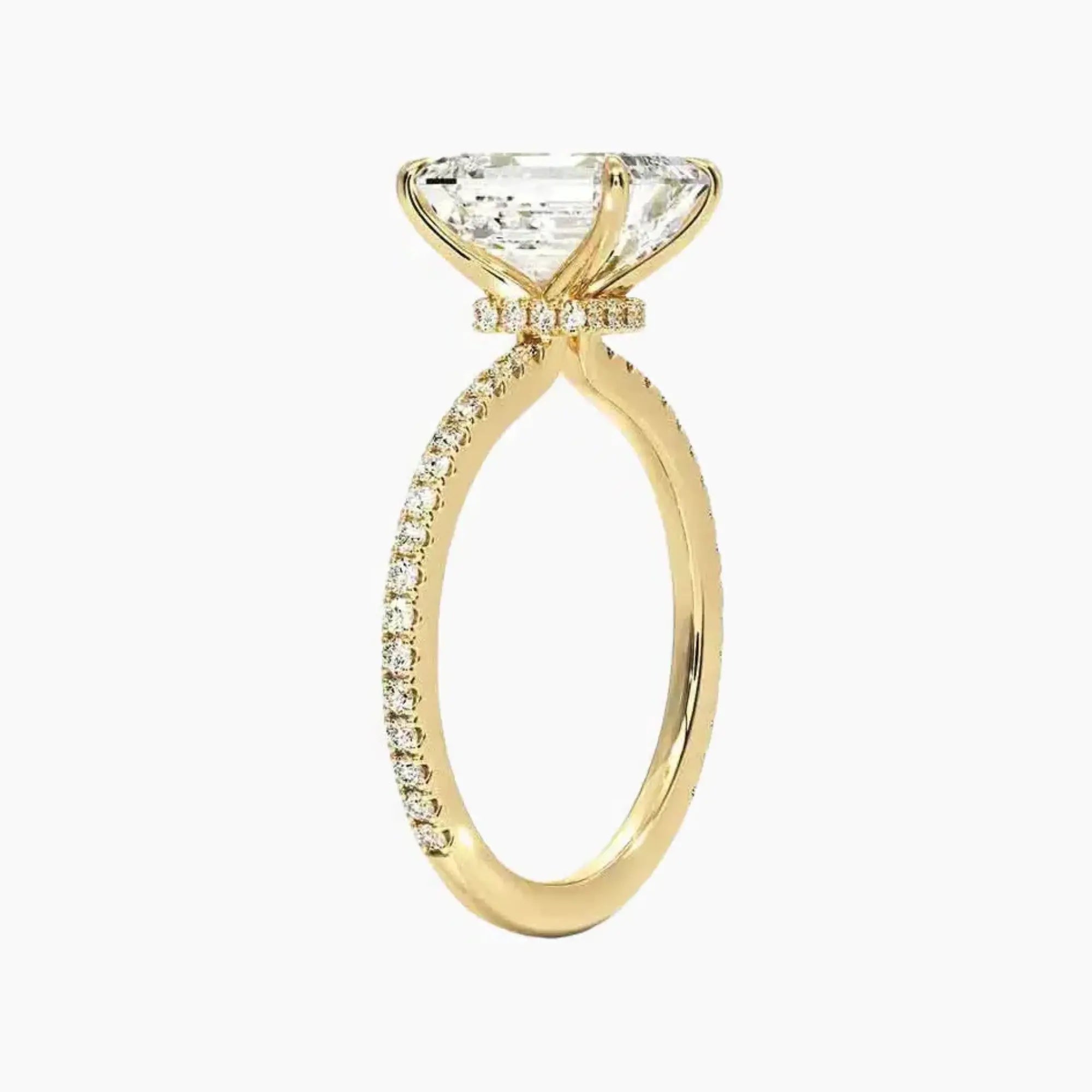OBSER130 - Adalia Emerald engagement ring setting view 8
