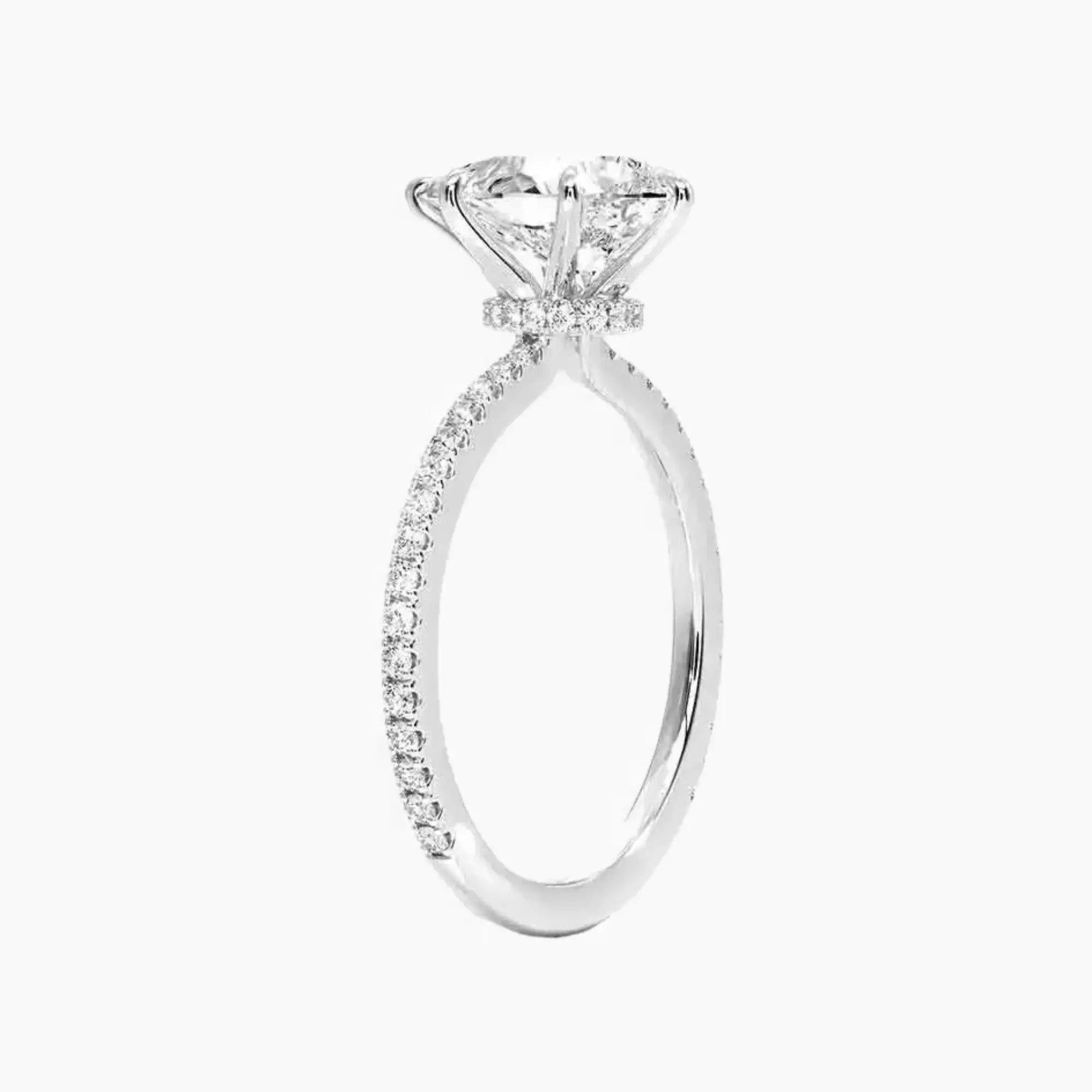 OBSER131 - Adalia Pear engagement ring setting view 2