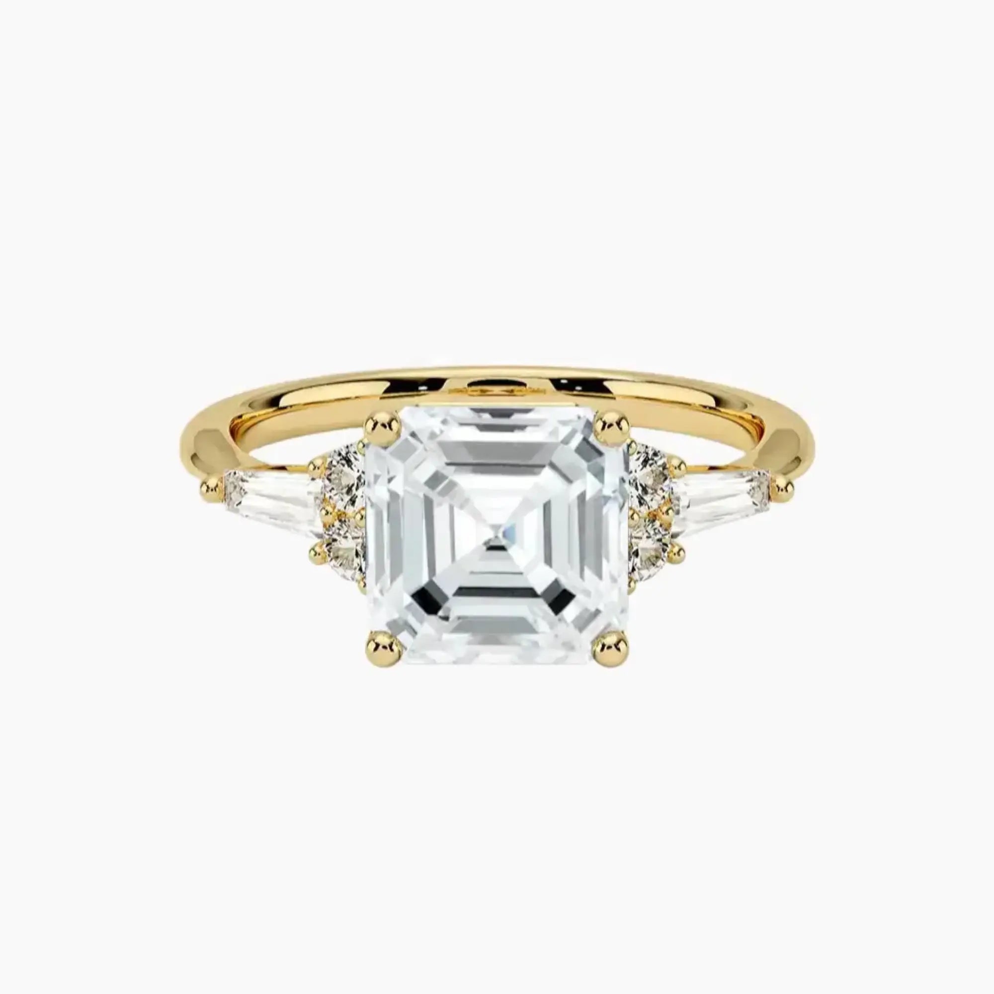 OBSER334 - Jovana Asscher engagement ring setting view 7